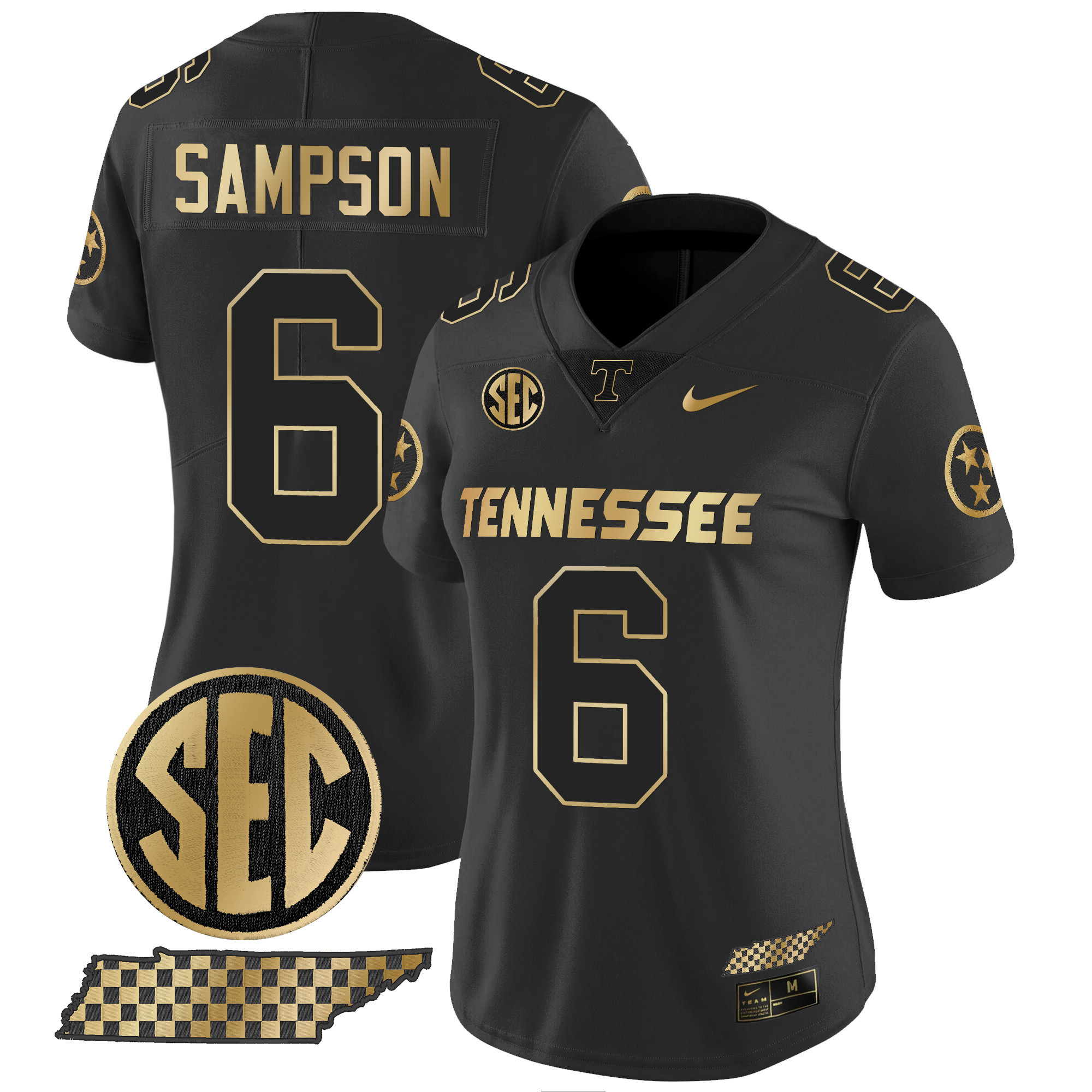 Women's Tennessee Volunteers 2024 Gold Vapor Limited Jersey - All Stitched