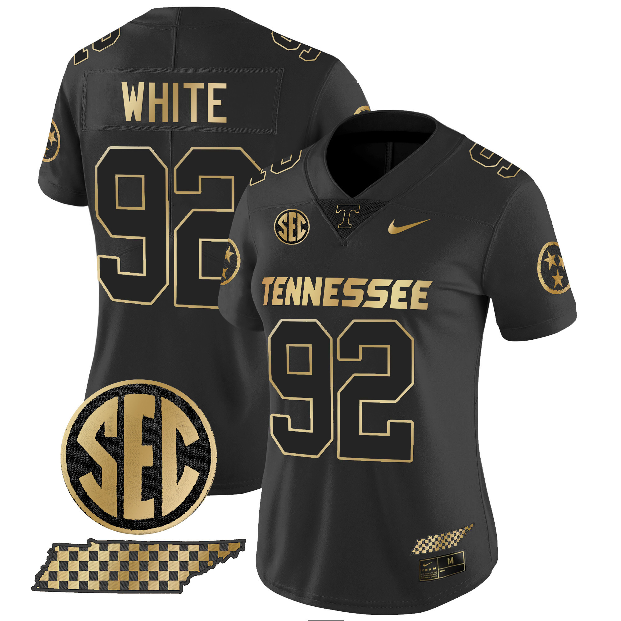 Women's Tennessee Volunteers 2024 Gold Vapor Limited Jersey - All Stitched