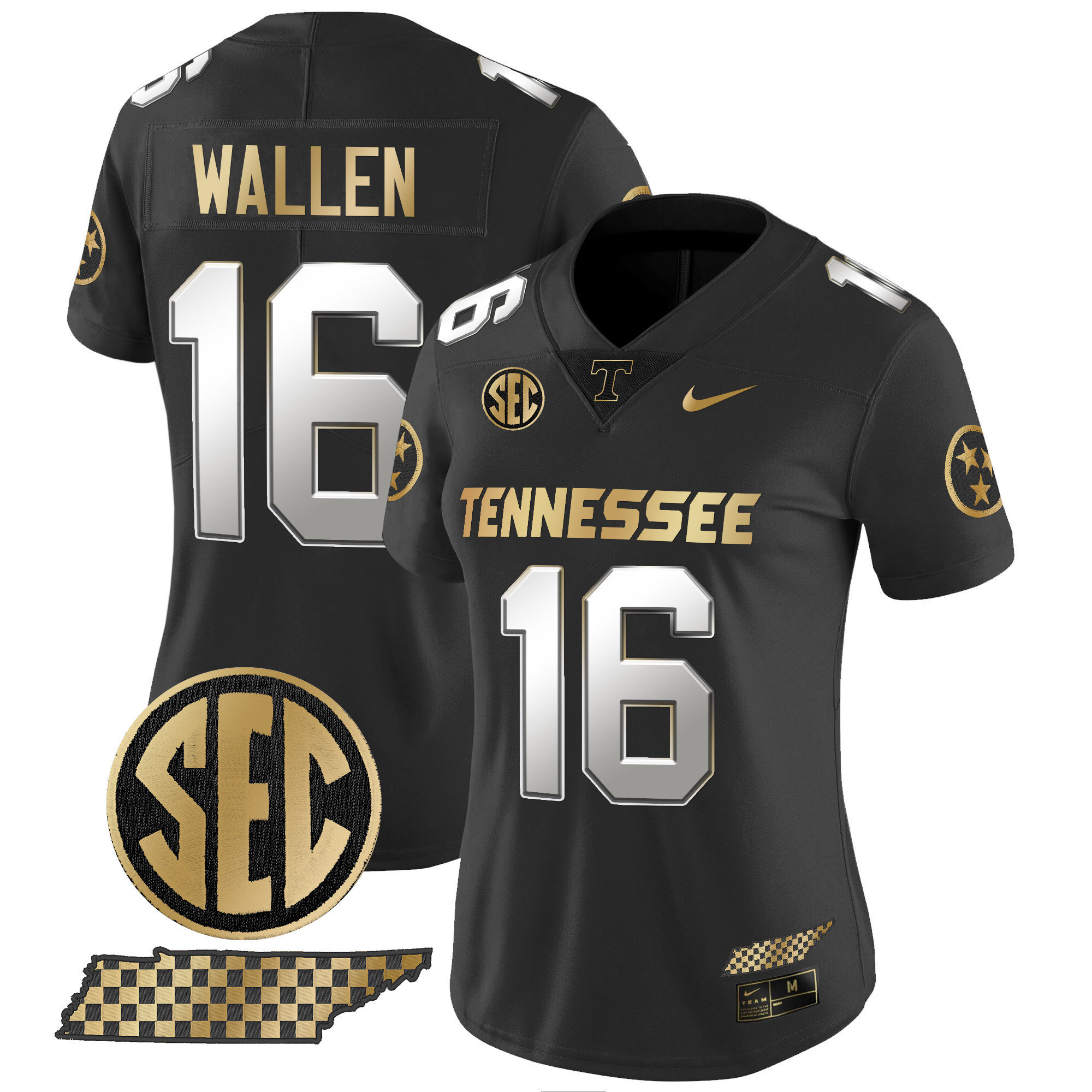 Women's Tennessee Volunteers 2024 Gold Vapor Limited Jersey - All Stitched