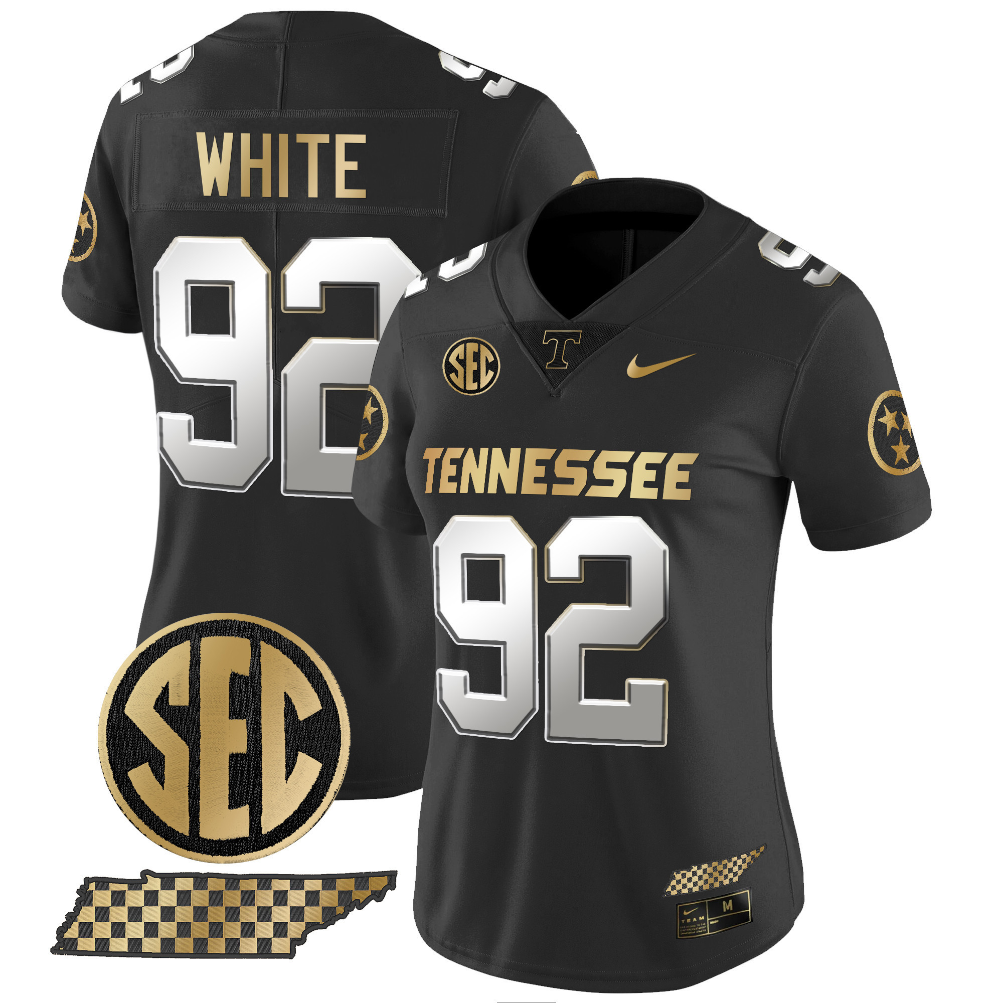 Women's Tennessee Volunteers 2024 Gold Vapor Limited Jersey - All Stitched