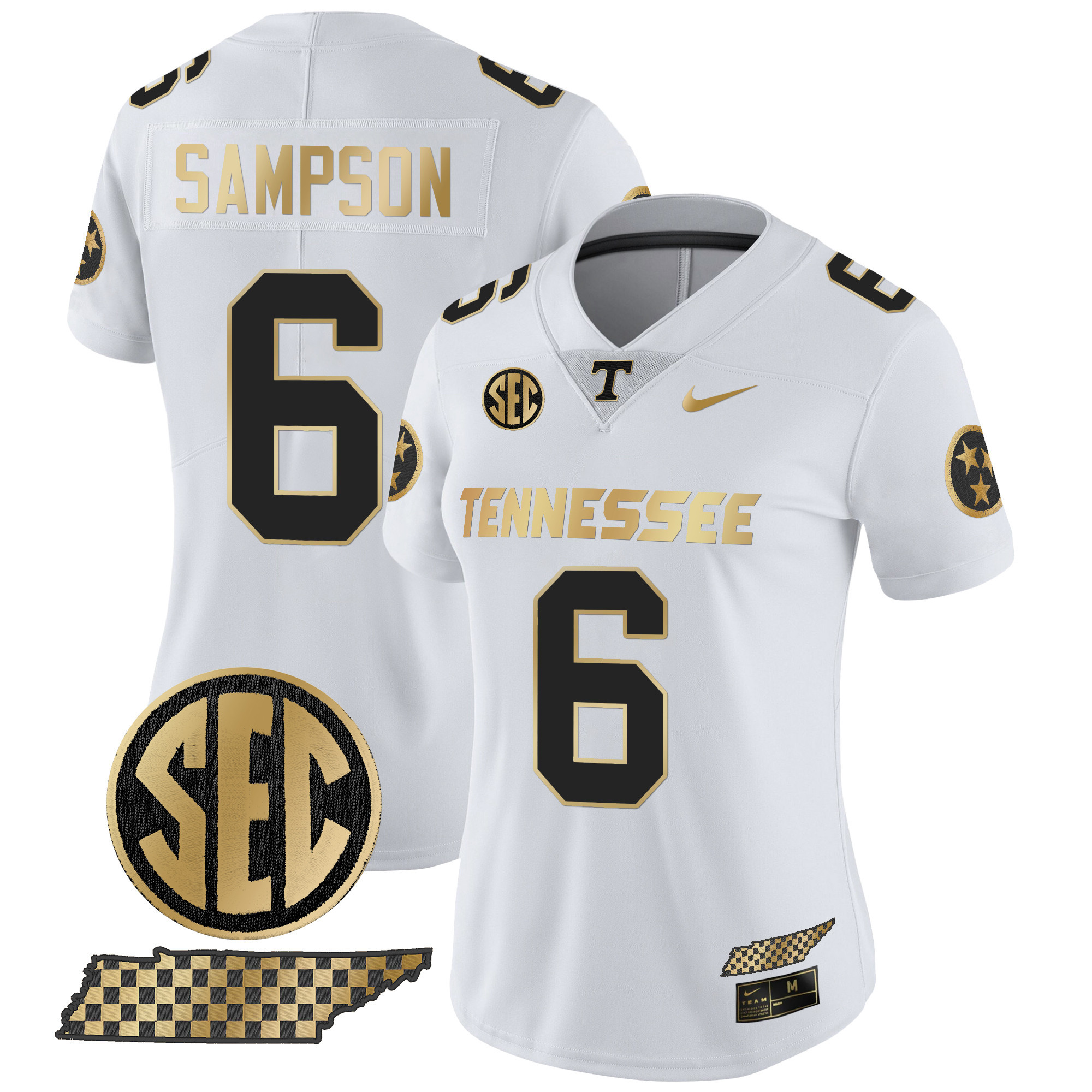 Women's Tennessee Volunteers 2024 Gold Vapor Limited Jersey - All Stitched