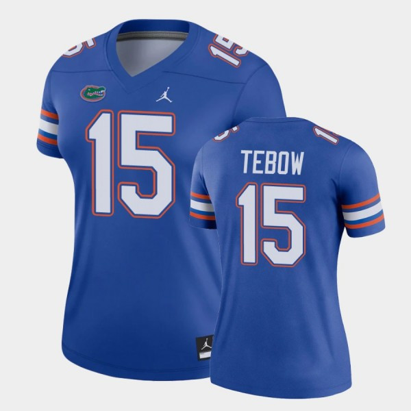 Women's Tim Tebow #15 Florida Gators College Football Royal Legend Vapor Limited Jersey - All Stitched