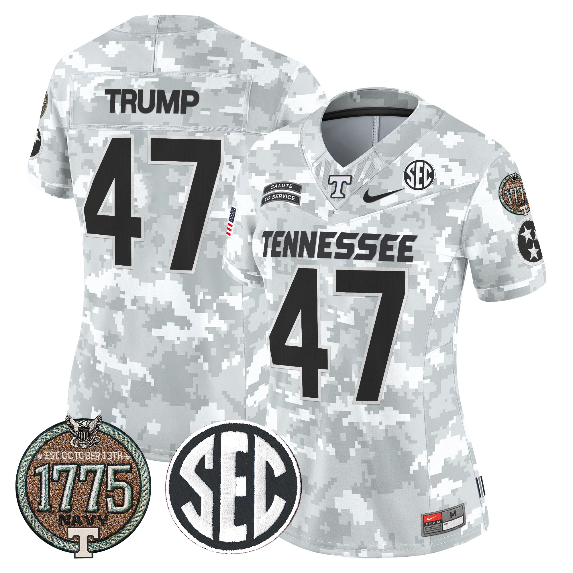 Women's Volunteers 2024 Salute to Service Establishment Year Patch Vapor Limited Jersey - All Stitched