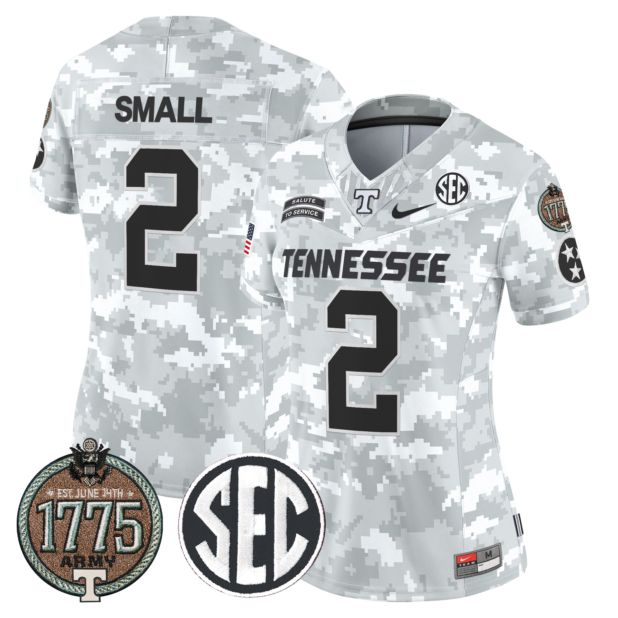 Women's Volunteers 2024 Salute to Service Establishment Year Patch Vapor Limited Jersey - All Stitched