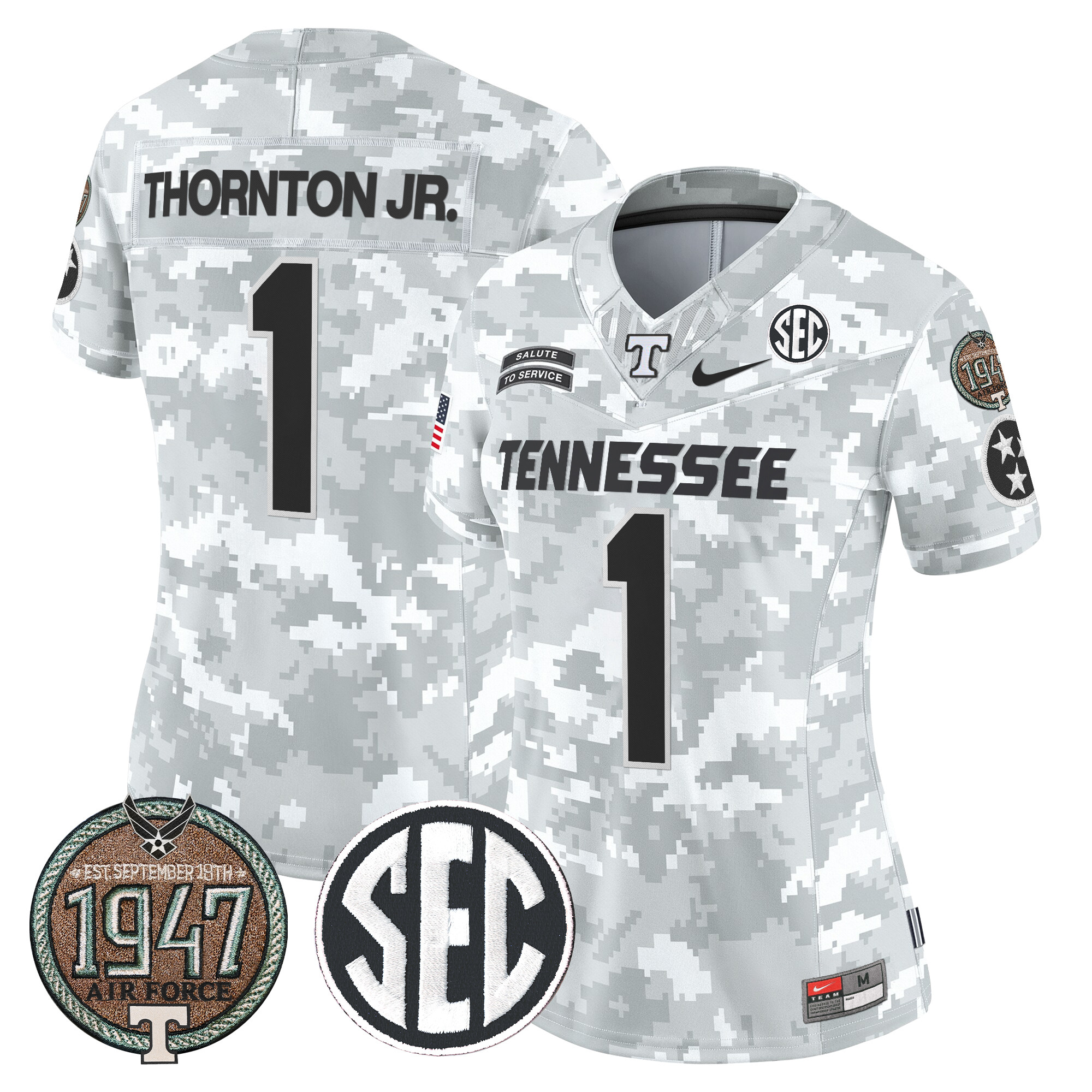 Women's Volunteers 2024 Salute to Service Establishment Year Patch Vapor Limited Jersey - All Stitched