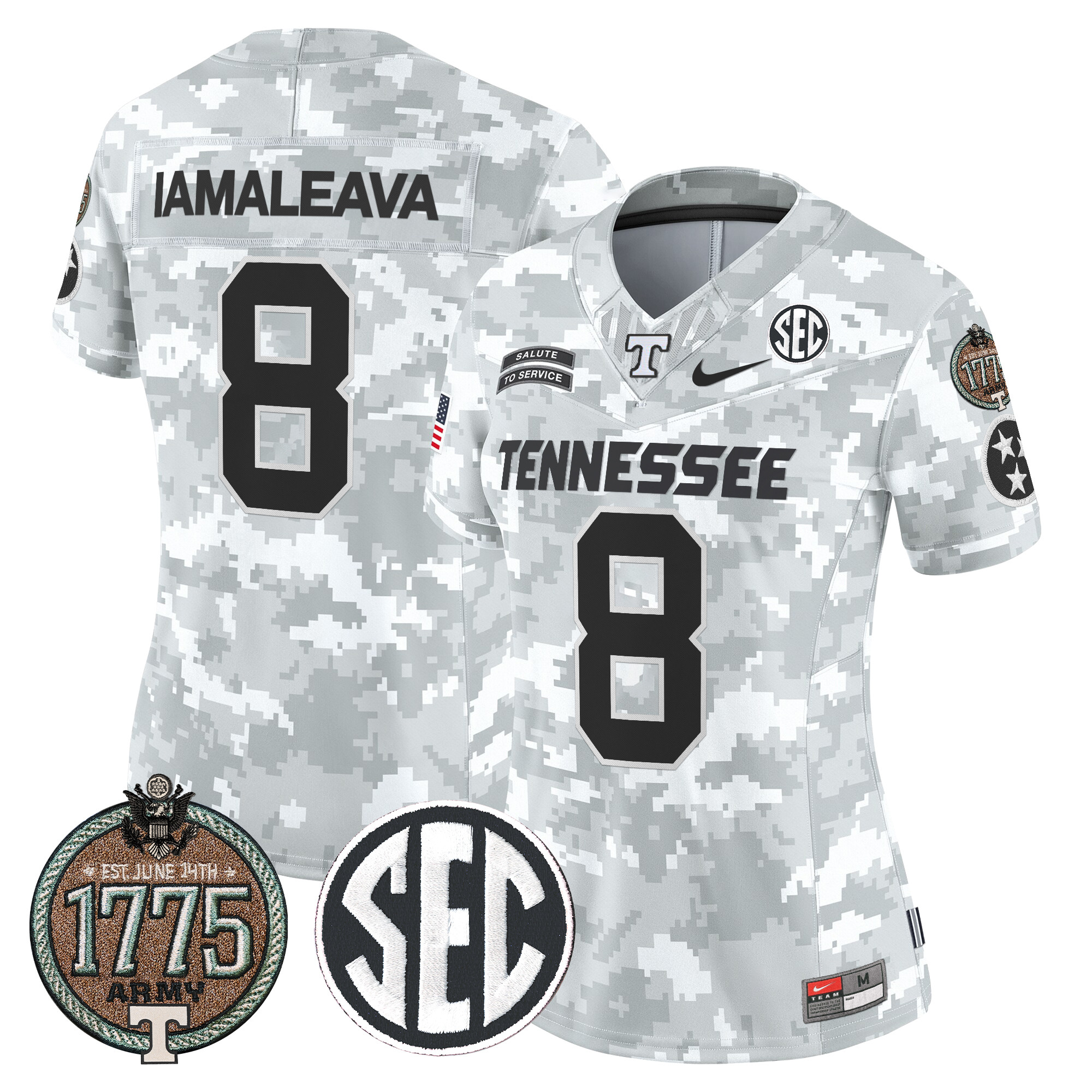 Women's Volunteers 2024 Salute to Service Establishment Year Patch Vapor Limited Jersey - All Stitched