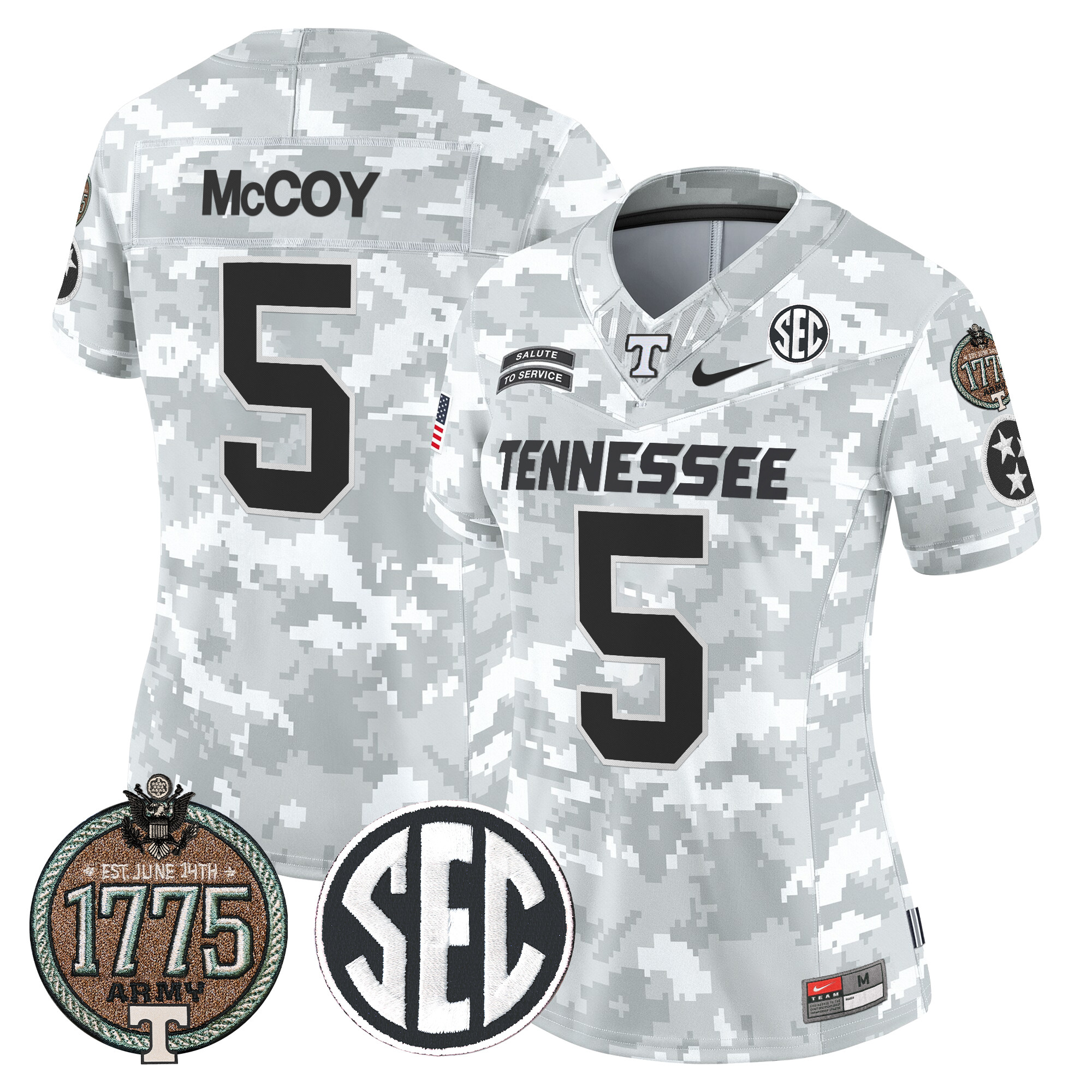 Women's Volunteers 2024 Salute to Service Establishment Year Patch Vapor Limited Jersey - All Stitched