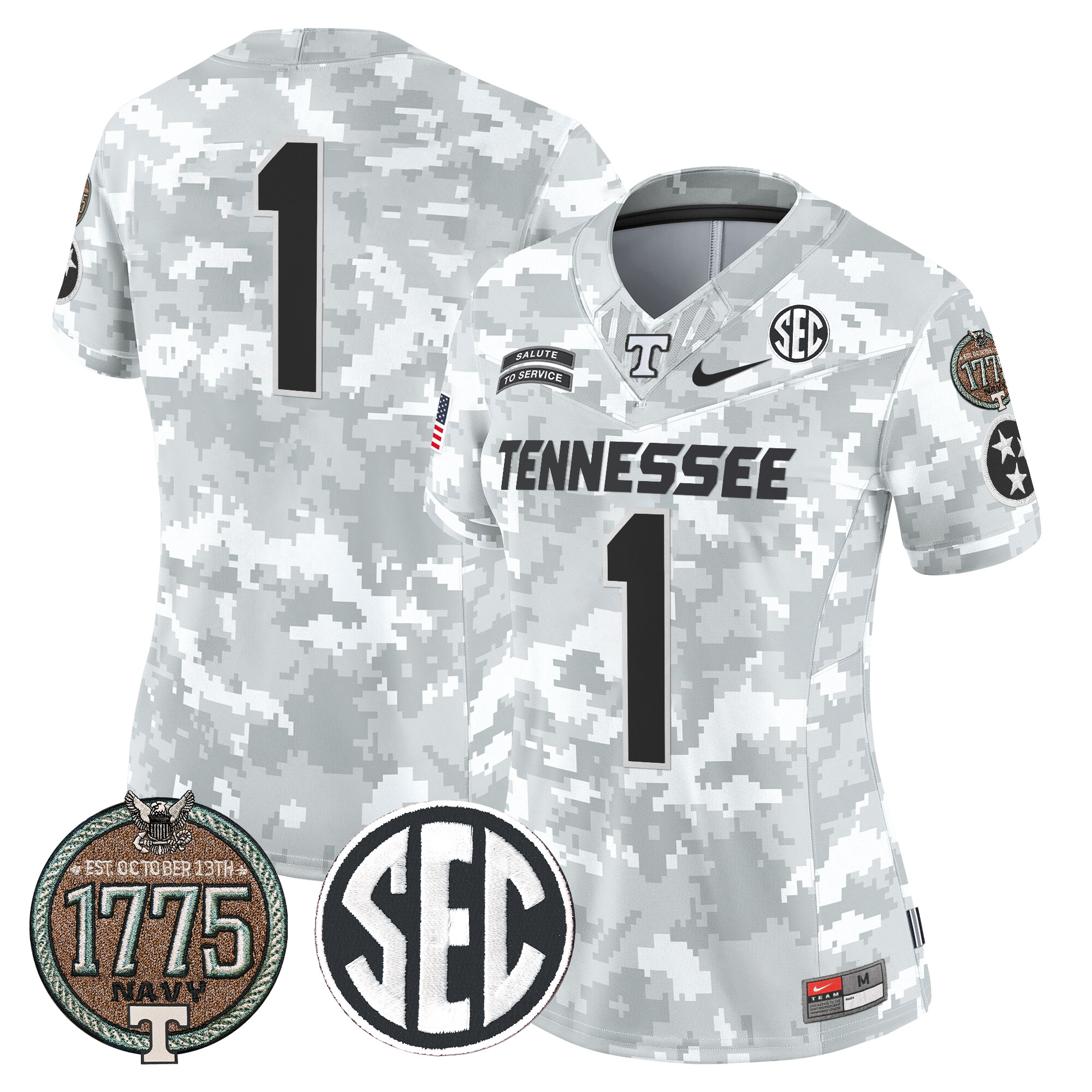 Women's Volunteers 2024 Salute to Service Establishment Year Patch Vapor Limited Jersey - All Stitched