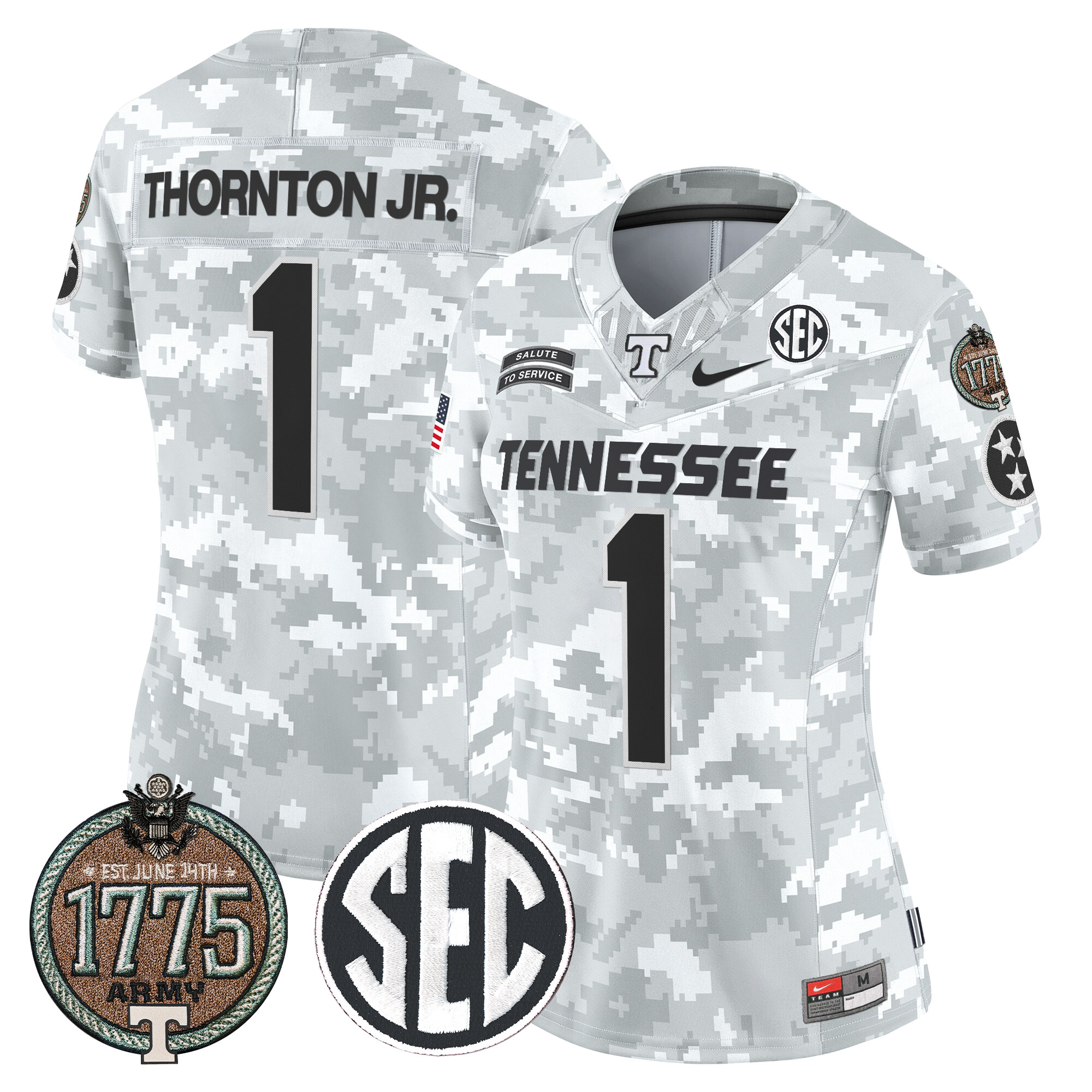 Women's Volunteers 2024 Salute to Service Establishment Year Patch Vapor Limited Jersey - All Stitched