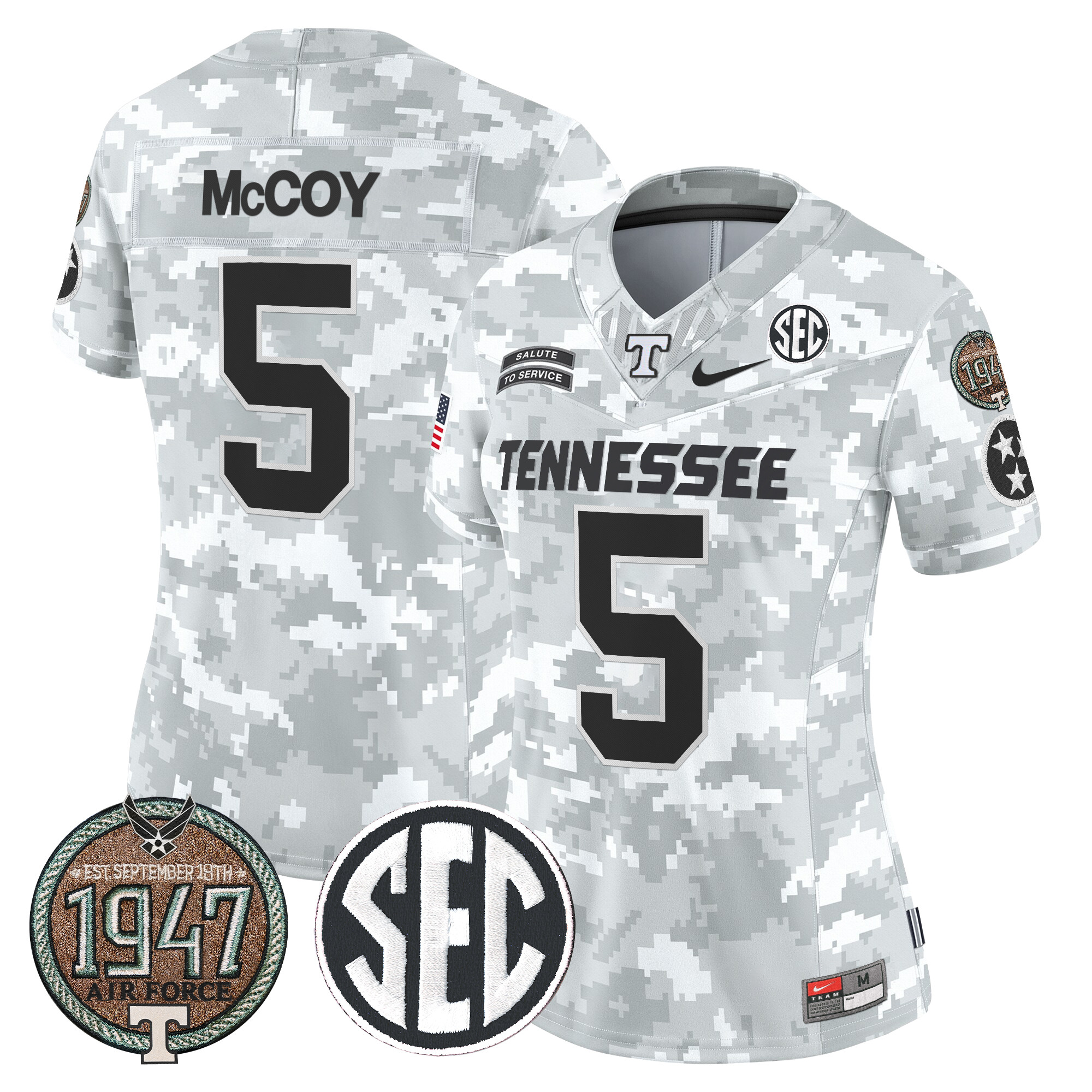 Women's Volunteers 2024 Salute to Service Establishment Year Patch Vapor Limited Jersey - All Stitched