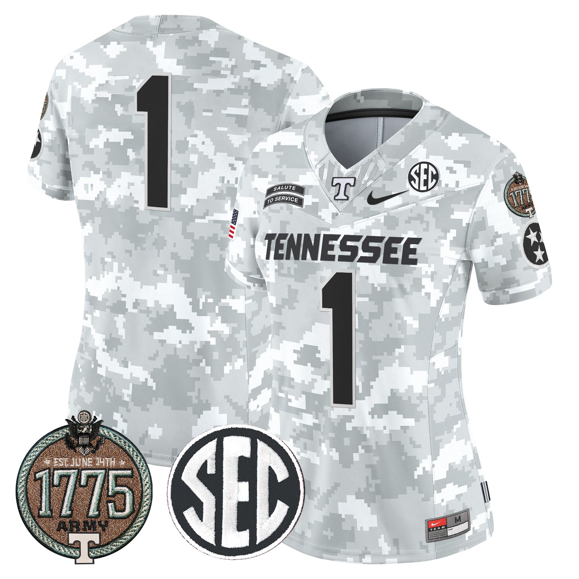 Women's Volunteers 2024 Salute to Service Establishment Year Patch Vapor Limited Jersey - All Stitched