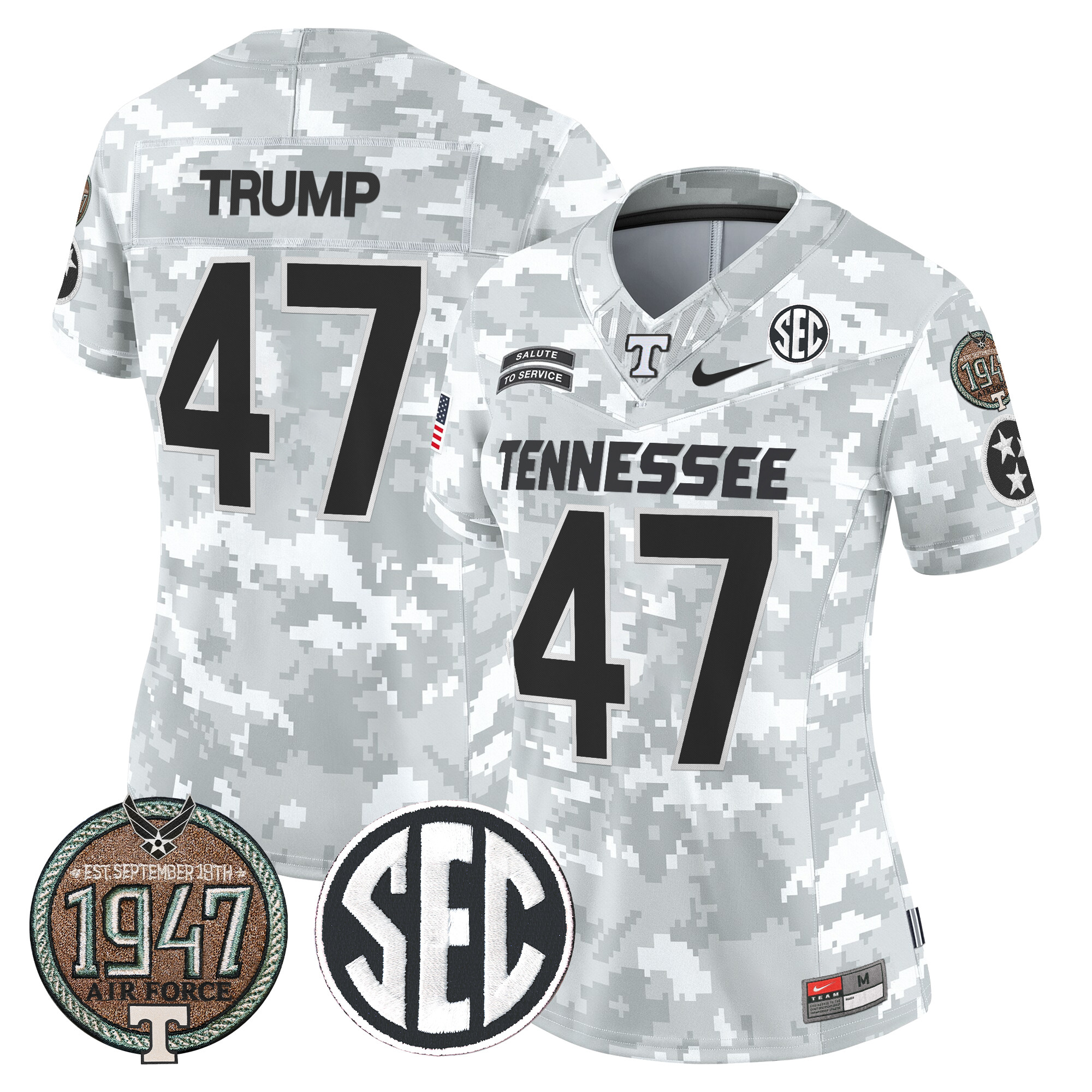 Women's Volunteers 2024 Salute to Service Establishment Year Patch Vapor Limited Jersey - All Stitched