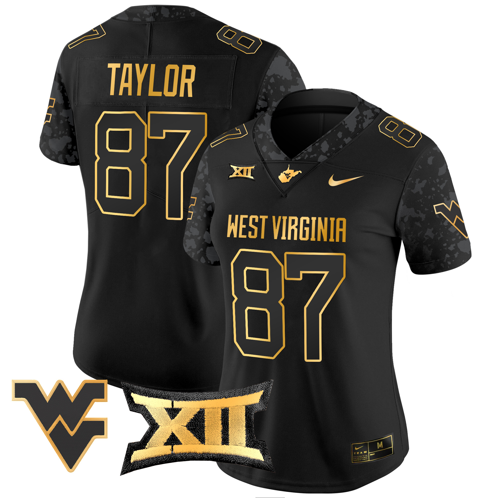 Women's West Virginia Mountaineers 2024 Gold Vapor Limited Jersey - All Stitched