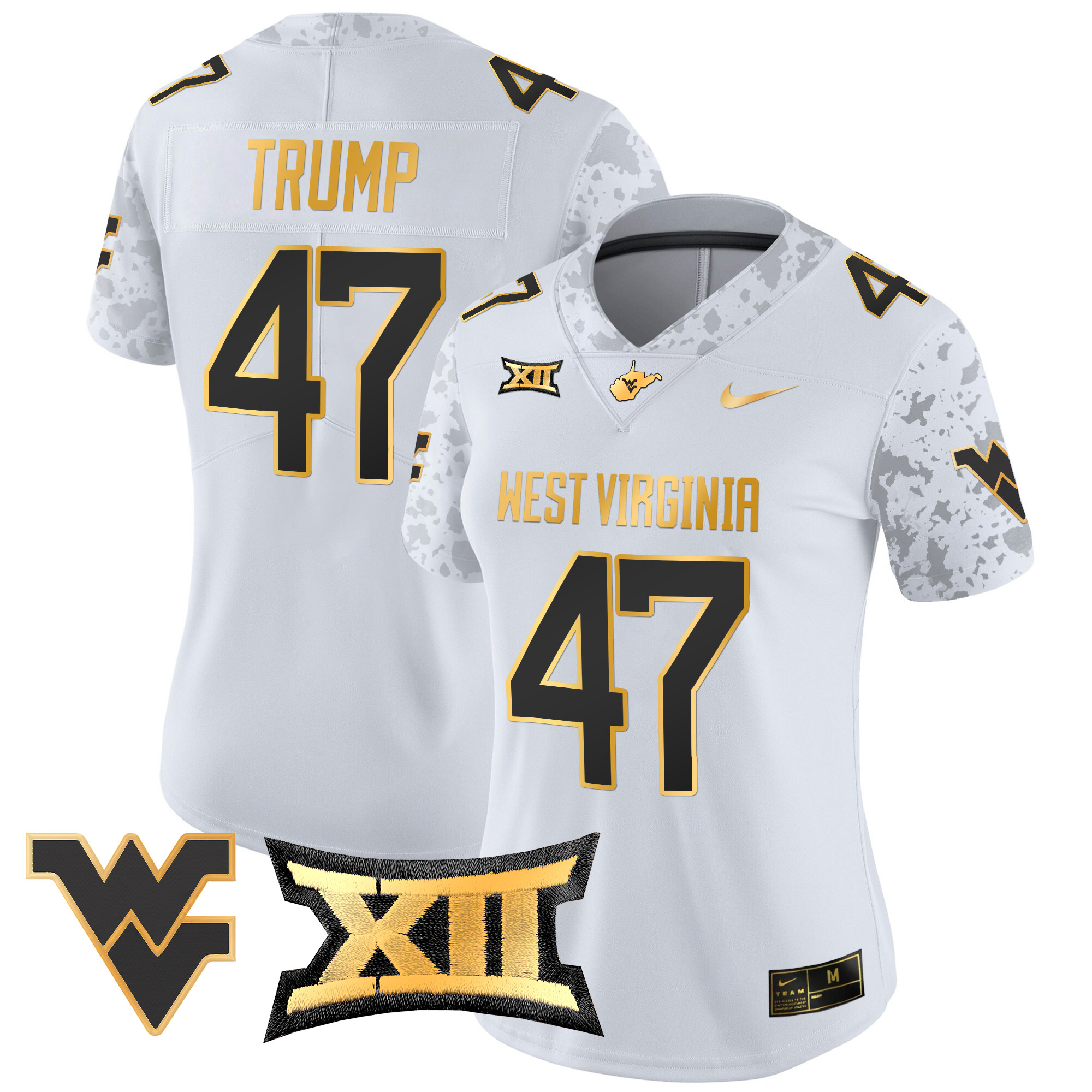Women's West Virginia Mountaineers 2024 Gold Vapor Limited Jersey - All Stitched