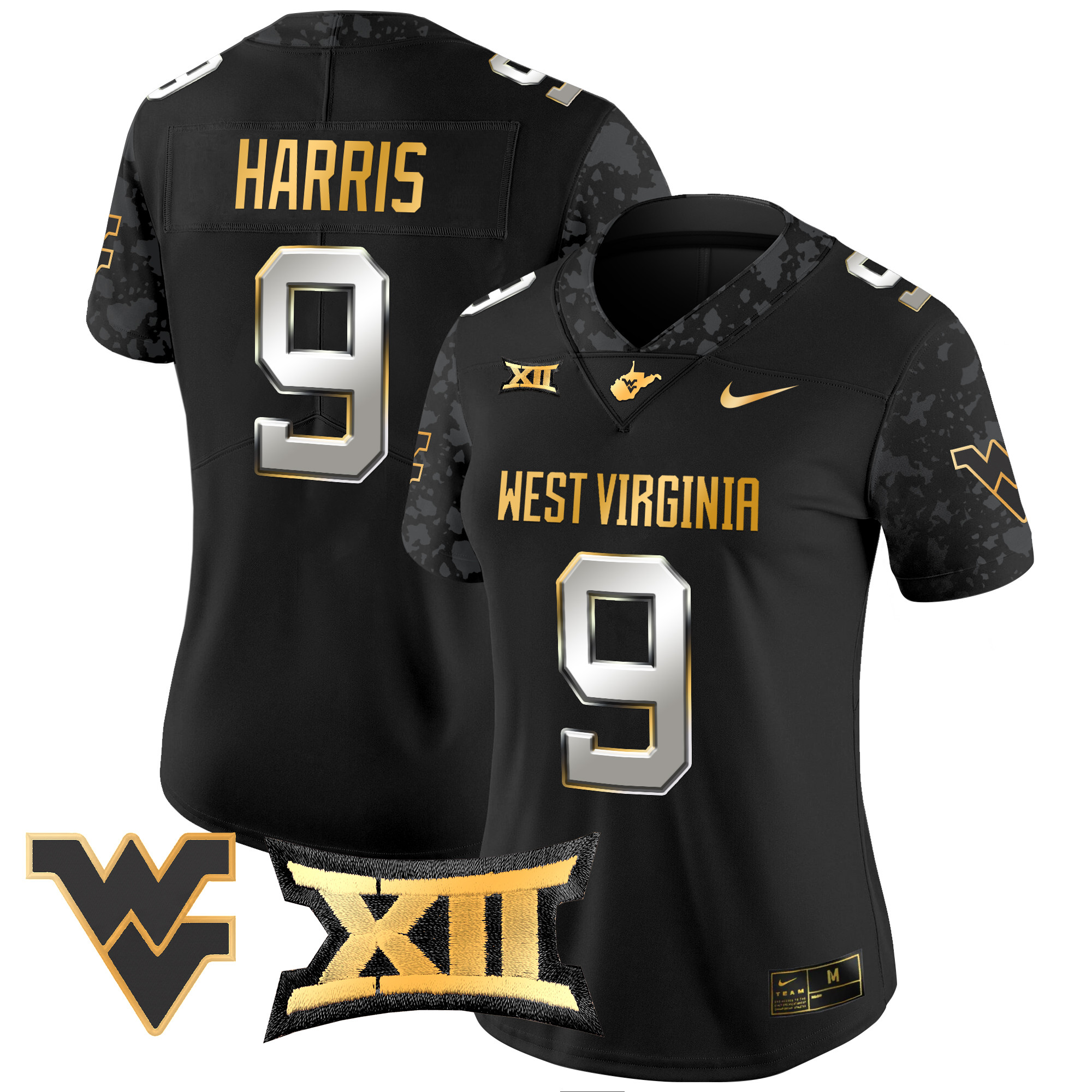 Women's West Virginia Mountaineers 2024 Gold Vapor Limited Jersey - All Stitched