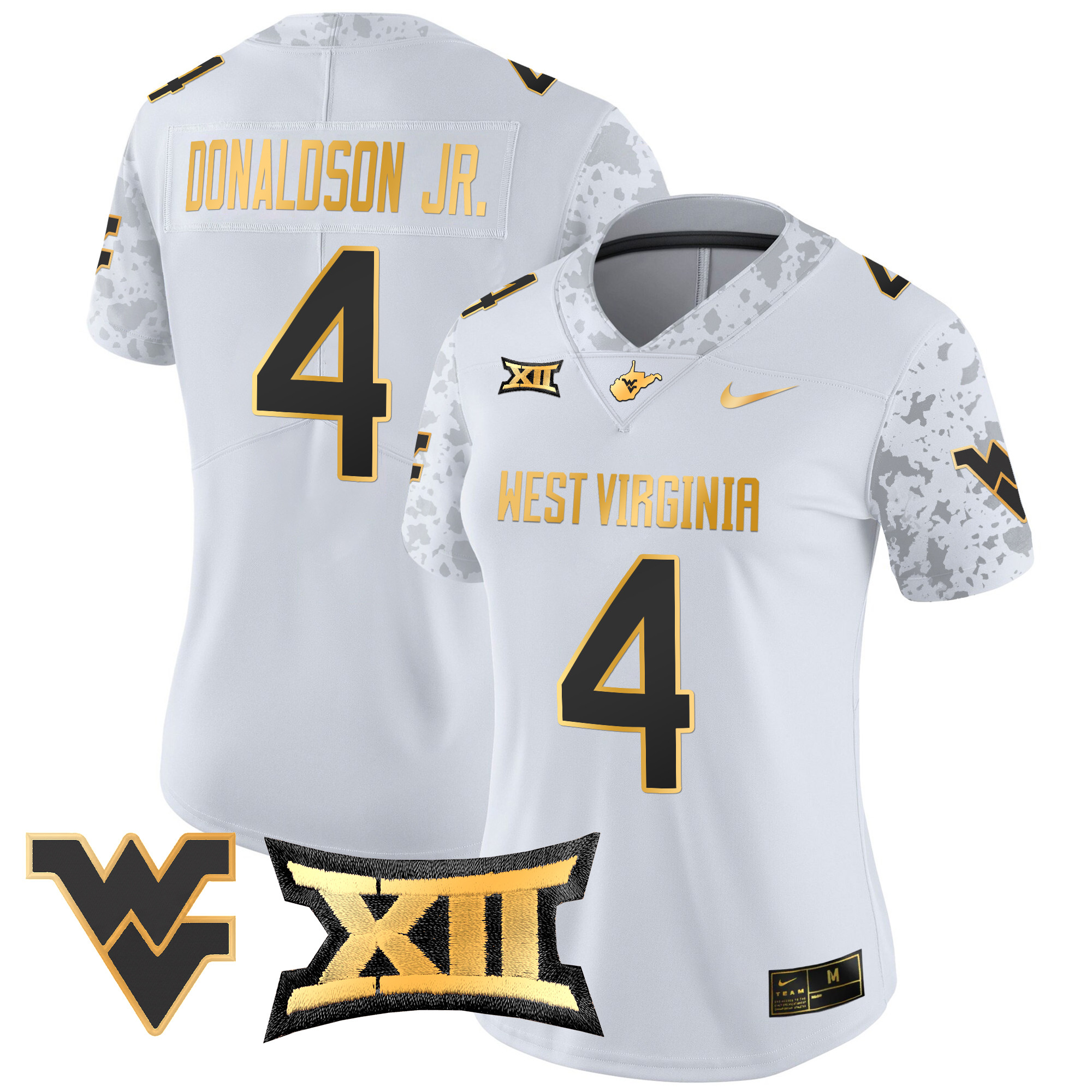 Women's West Virginia Mountaineers 2024 Gold Vapor Limited Jersey - All Stitched