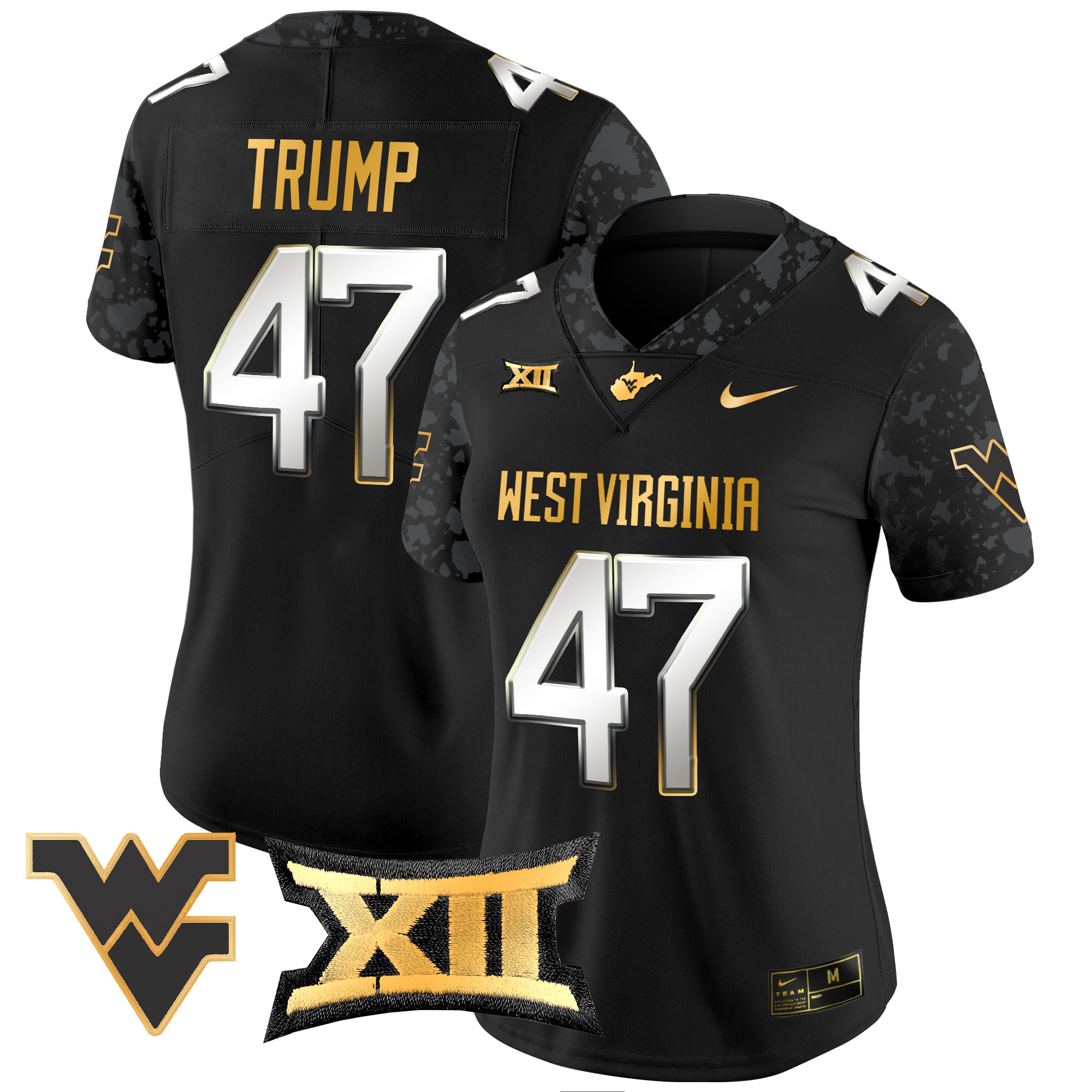 Women's West Virginia Mountaineers 2024 Gold Vapor Limited Jersey - All Stitched