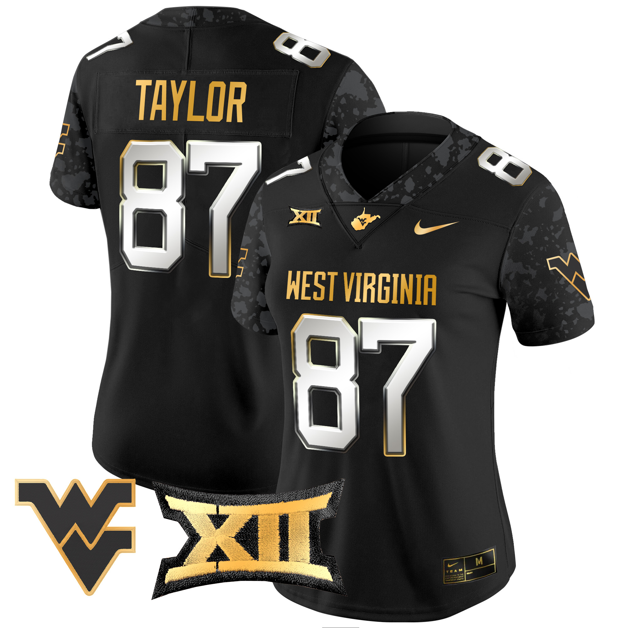 Women's West Virginia Mountaineers 2024 Gold Vapor Limited Jersey - All Stitched