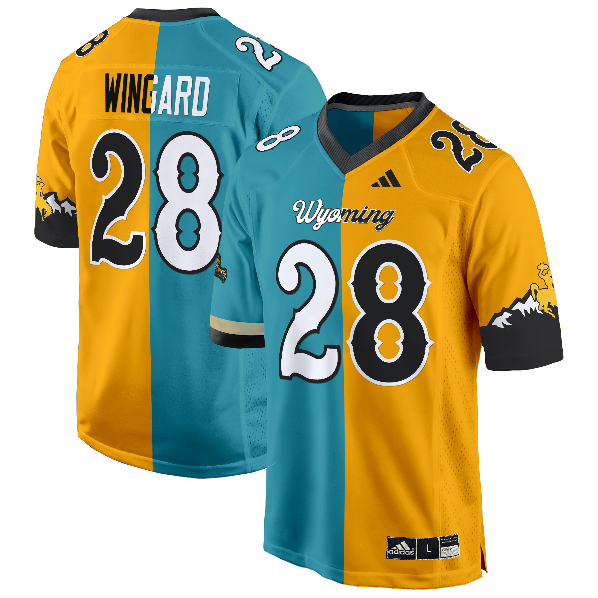 Wyoming Cowboys Split Game Jersey - All Stitched