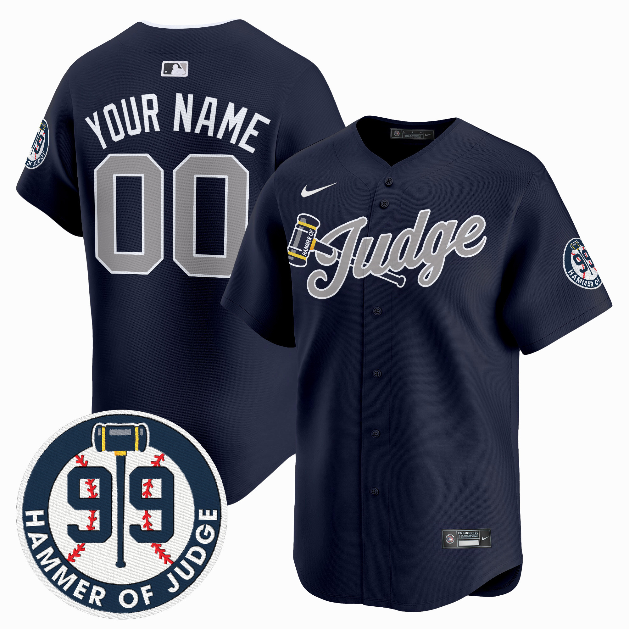 Aaron Judge Yankees The Hammer Vapor Premier Limited Custom Jersey - All Stitched