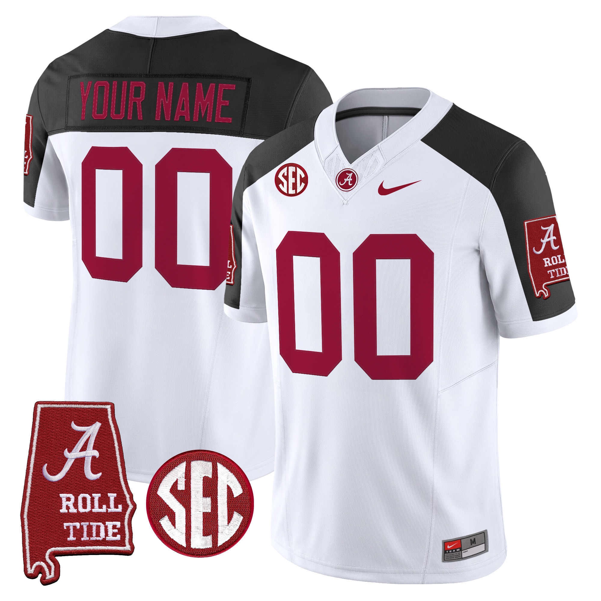 Alabama Crimson Tide 2025 Vapor Limited Custom Jersey - Alabama Map - All Stitched