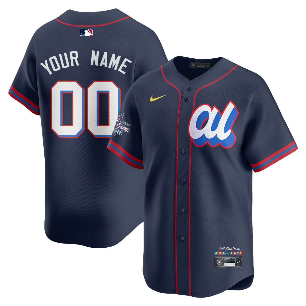 American League 2025 MLB All-Star Vapor Premier Limited Custom Jersey - All Stitched
