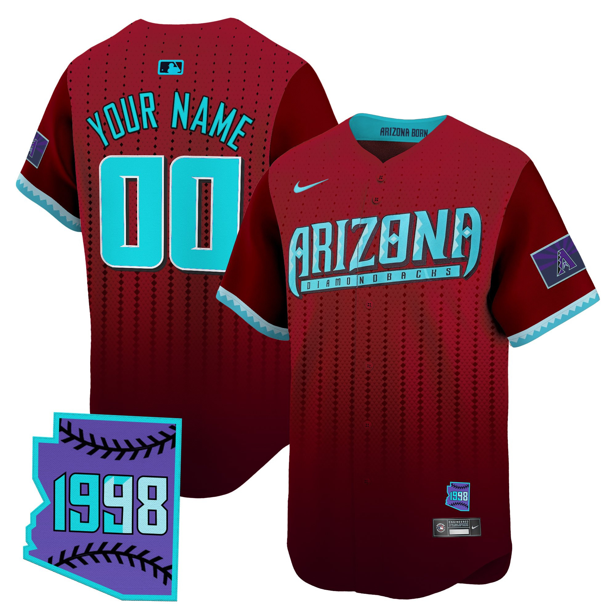 Arizona Diamondbacks 2025 City Connect Vapor Premier Limited Custom Jersey - Stitched