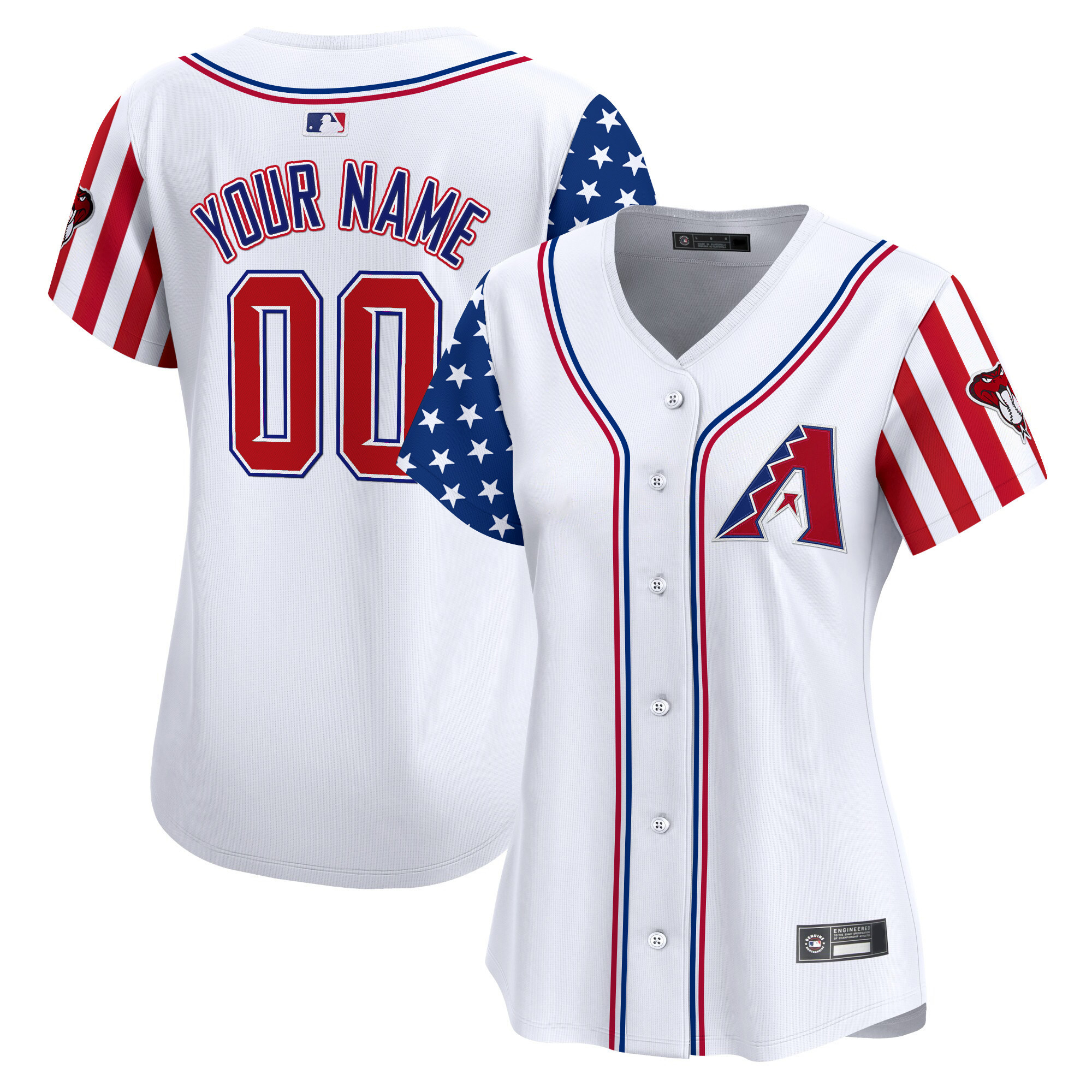 Arizona Diamondbacks 2025 Independence Day Vapor Premier Limited Custom Jersey - All Stitched