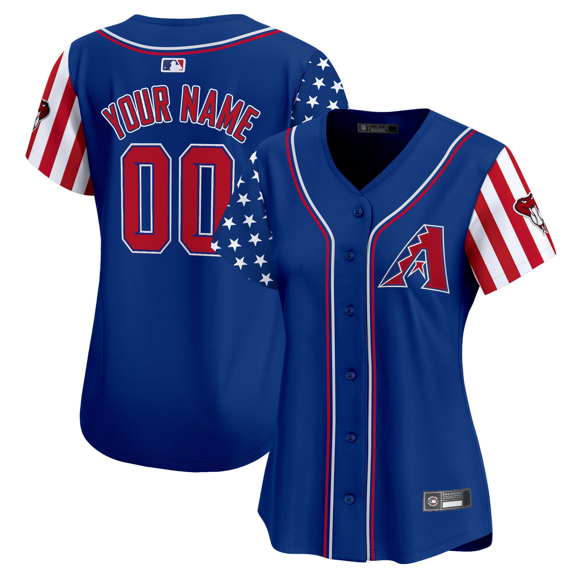 Arizona Diamondbacks 2025 Independence Day Vapor Premier Limited Custom Jersey - All Stitched