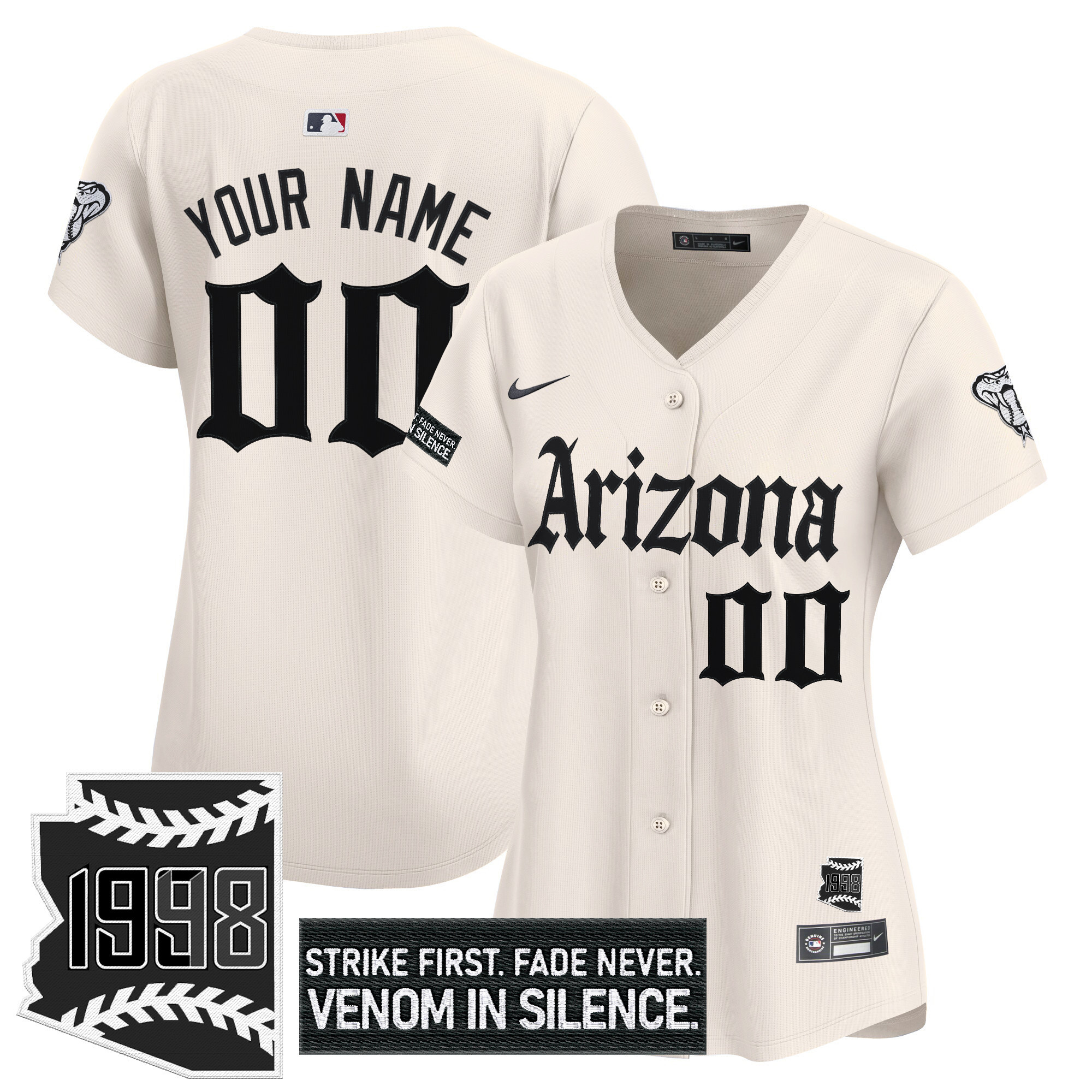 Arizona Diamondbacks 'Gothic Desert Fang Edition' Vapor Premier Limited Custom Jersey - All Stitched