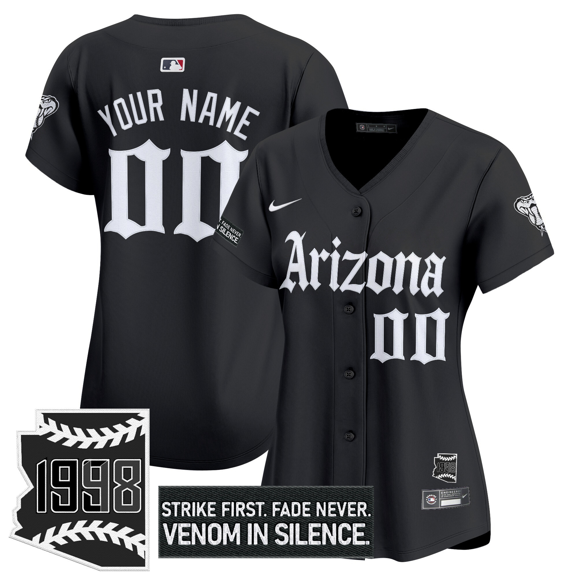 Arizona Diamondbacks 'Gothic Desert Fang Edition' Vapor Premier Limited Custom Jersey - All Stitched