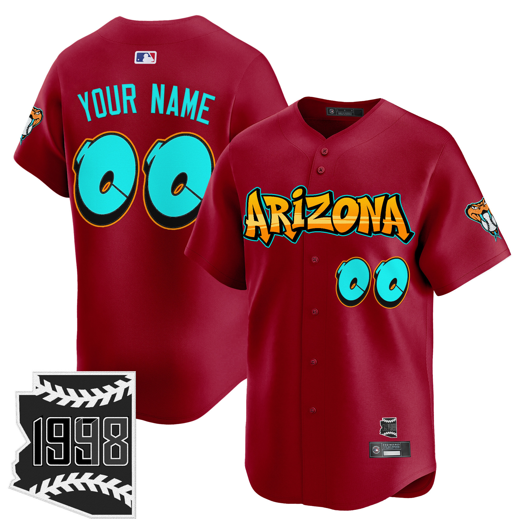 Arizona Diamondbacks 'Graffiti Desert Ink Edition' Vapor Premier Limited Custom Jersey - All Stitched