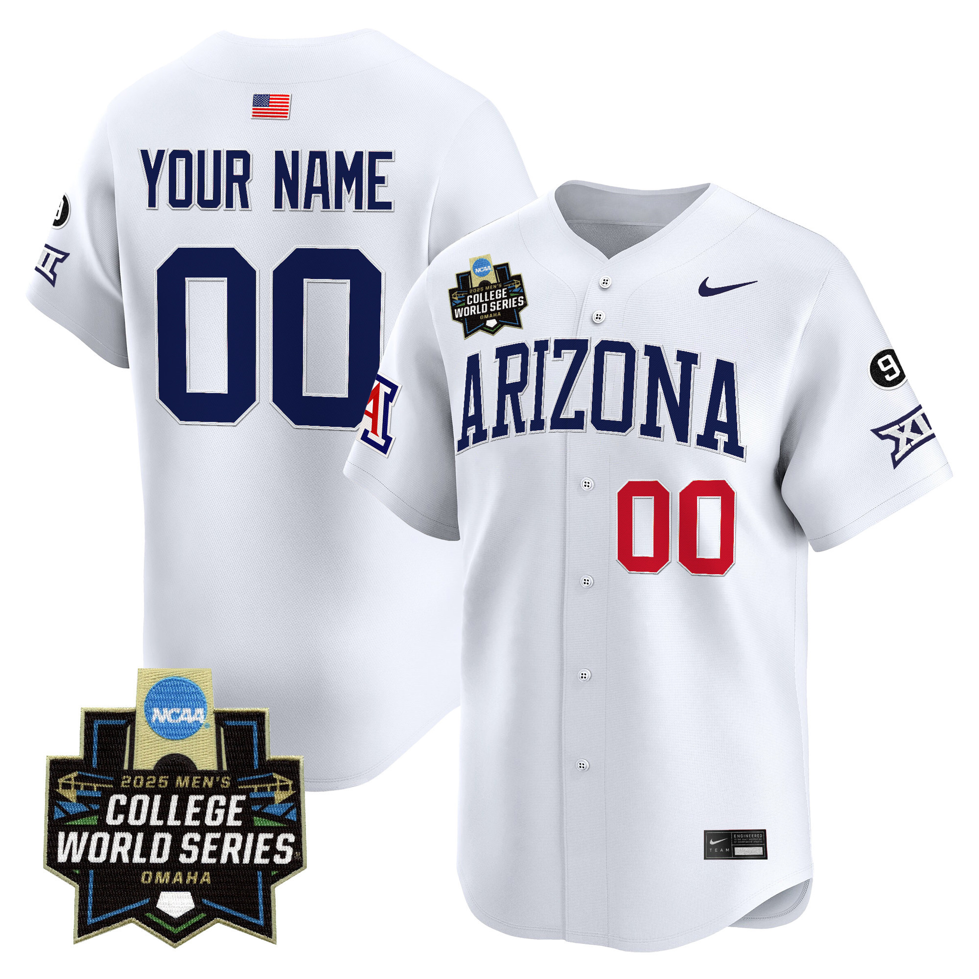 Arizona Wildcats 2025 World Series Vapor Premier Limited Custom Jersey - All Stitched