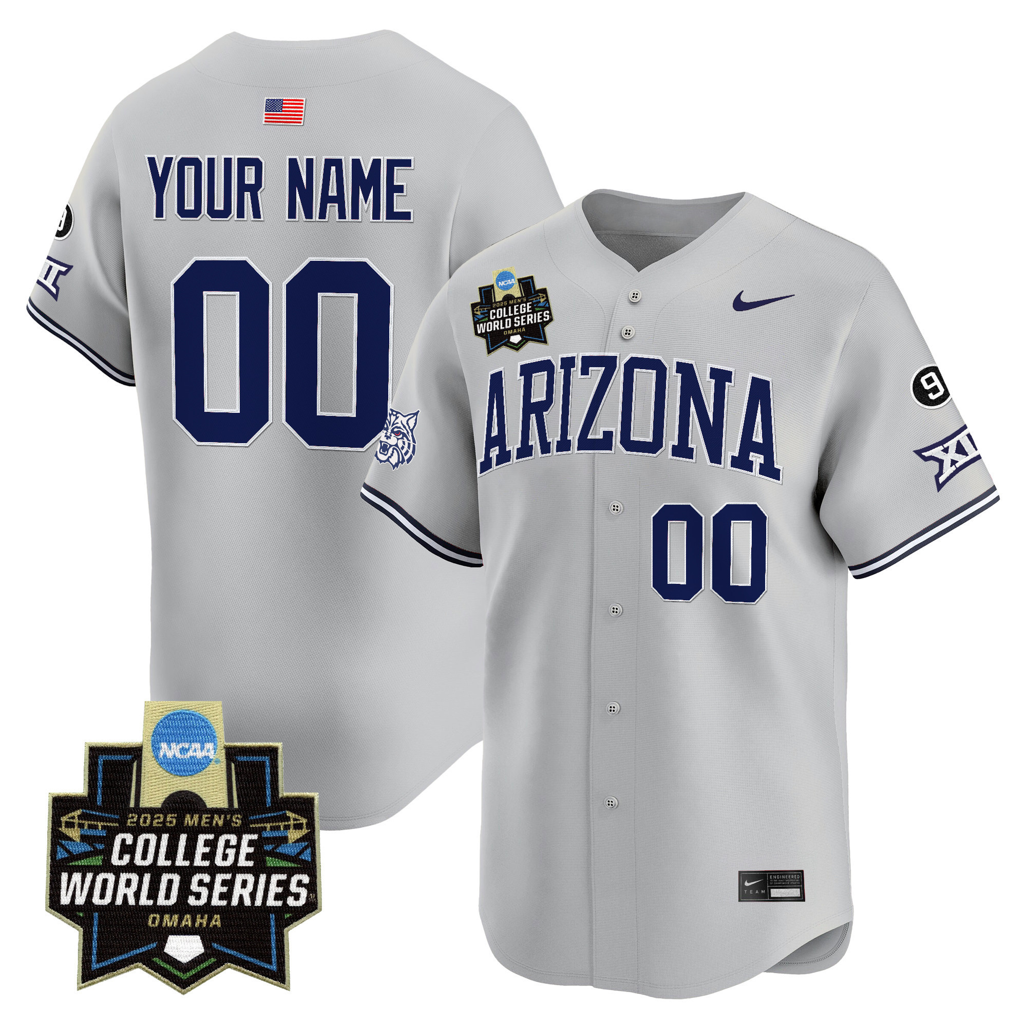 Arizona Wildcats 2025 World Series Vapor Premier Limited Custom Jersey - All Stitched