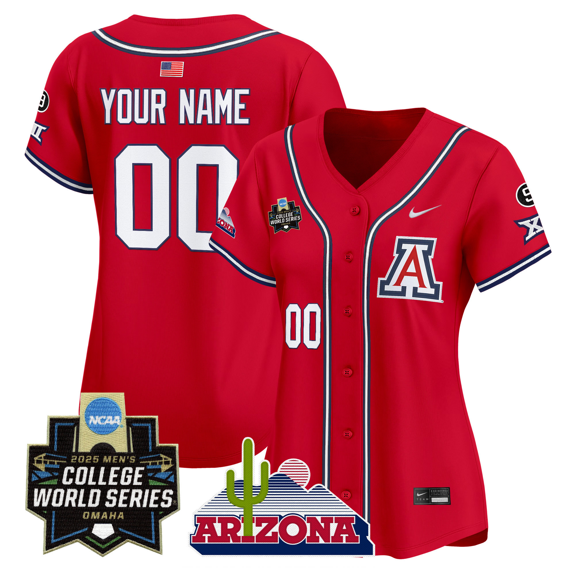 Arizona Wildcats 2025 World Series Vapor Premier Limited Custom Jersey - All Stitched