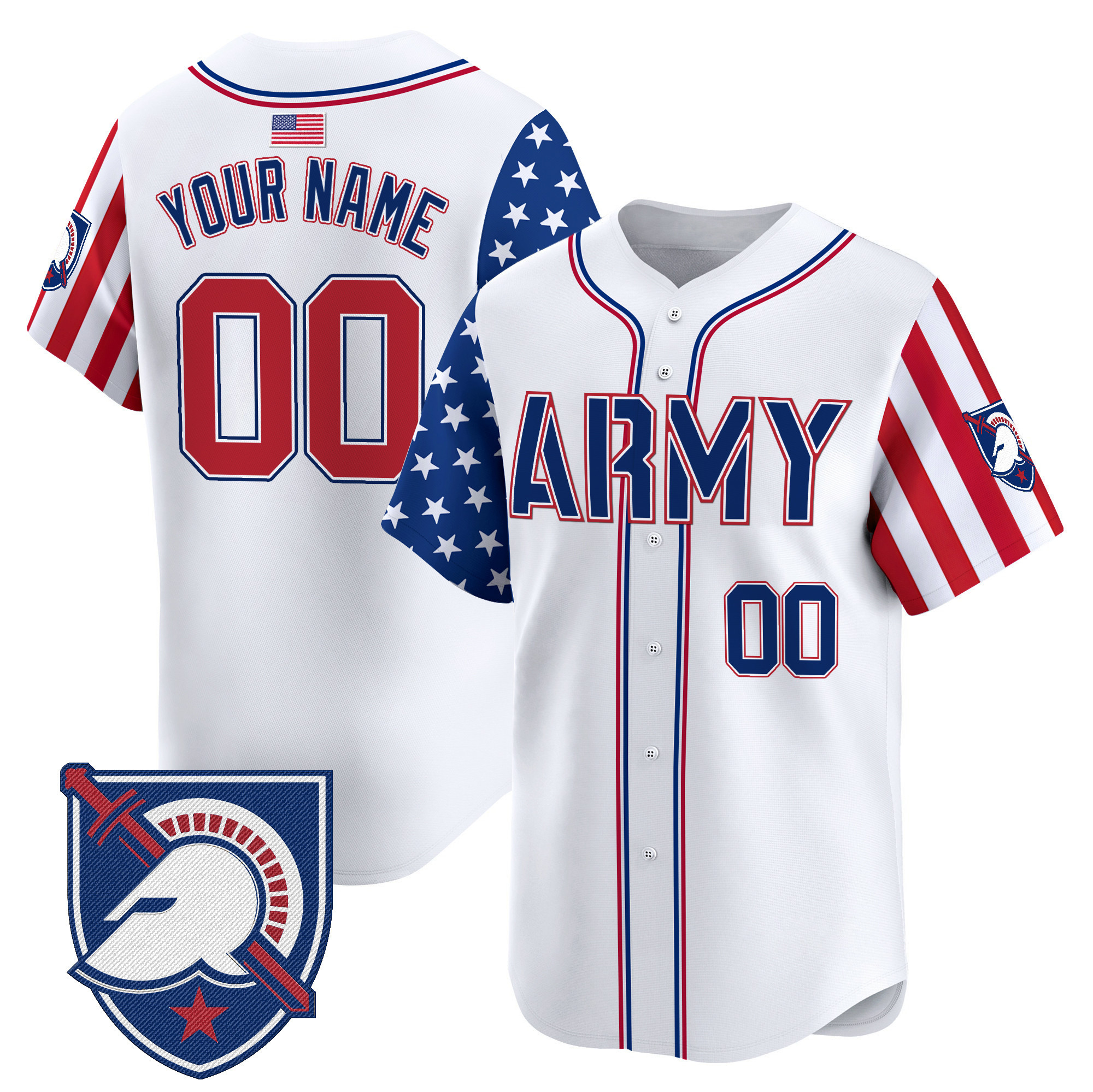 Army Black Knights 2025 Independence Day Vapor Premier Limited Custom Jersey - All Stitched