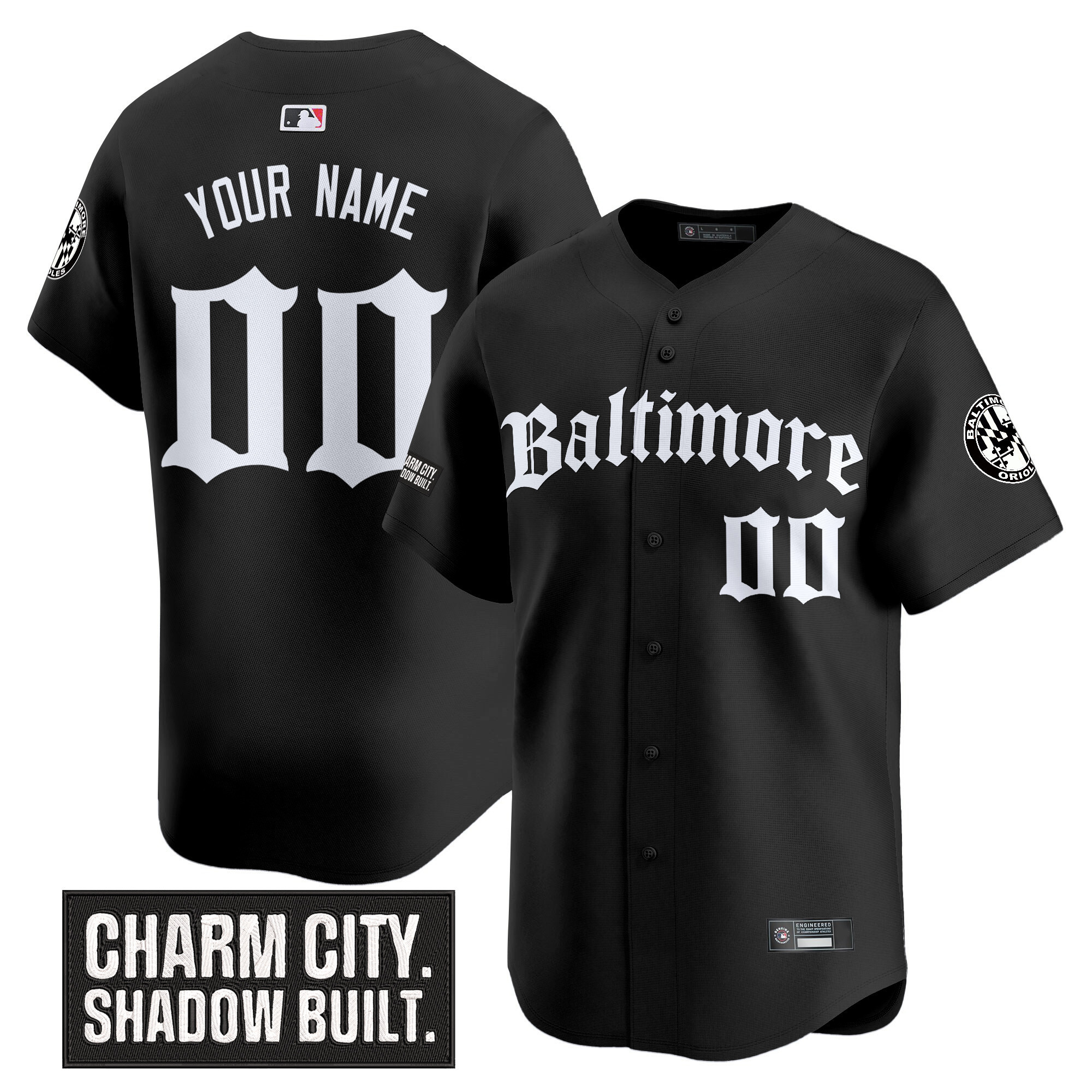 Baltimore Orioles 'Gothic Harbor Edition' Vapor Premier Limited Custom Jersey - All Stitched
