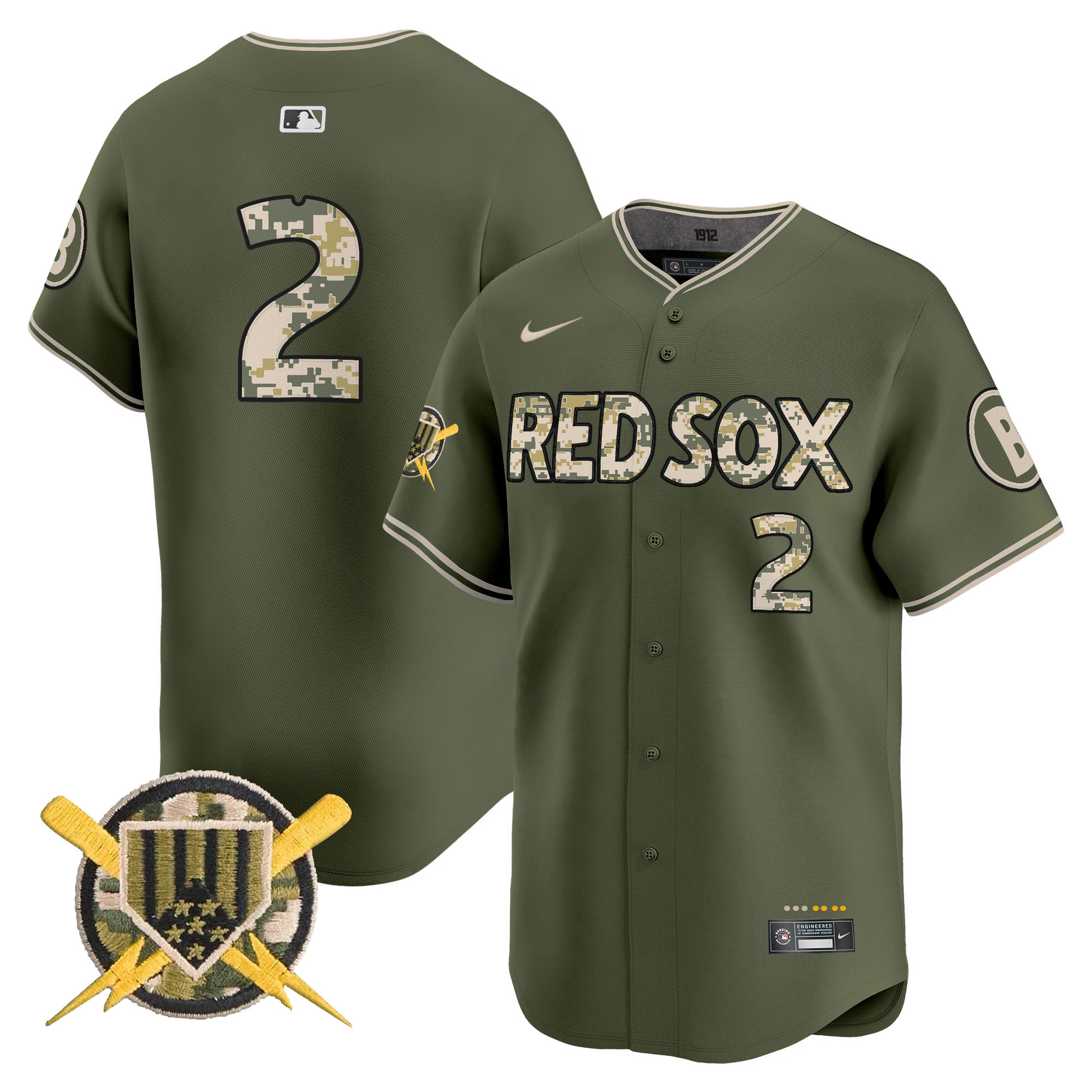 Boston Red Sox Armed Forces Day Vapor Premier Limited Jersey - All Stitched