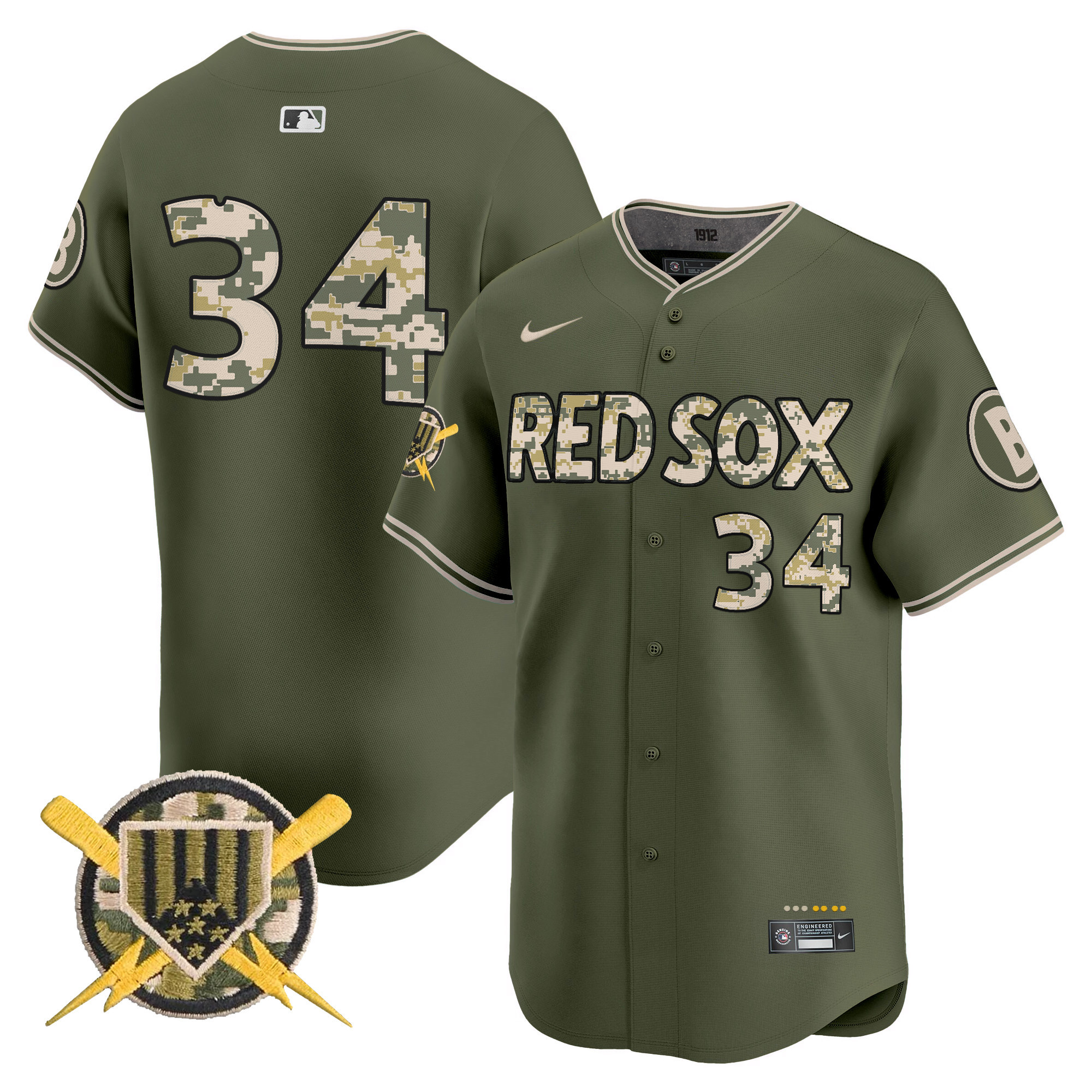 Boston Red Sox Armed Forces Day Vapor Premier Limited Jersey - All Stitched