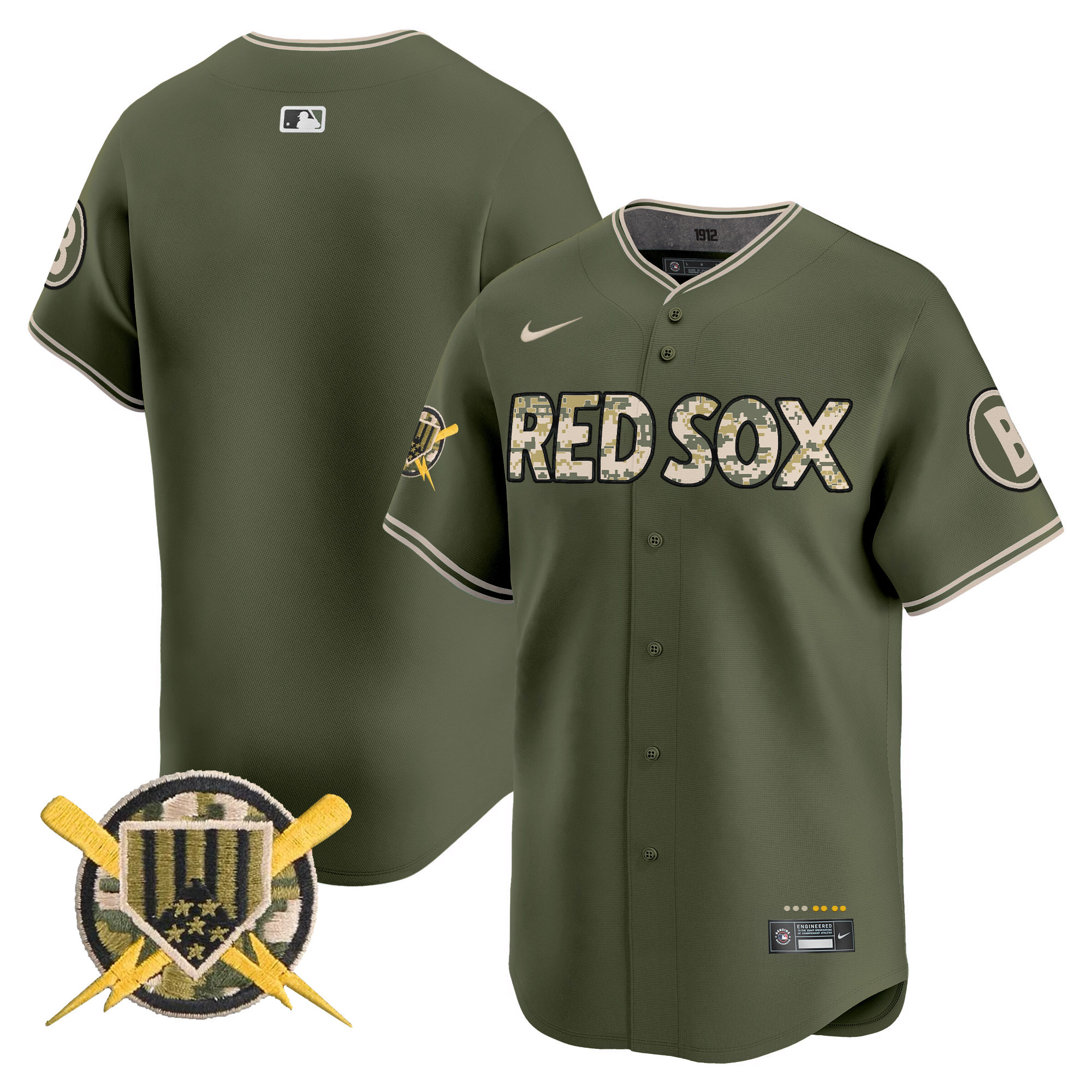 Boston Red Sox Armed Forces Day Vapor Premier Limited Jersey - All Stitched