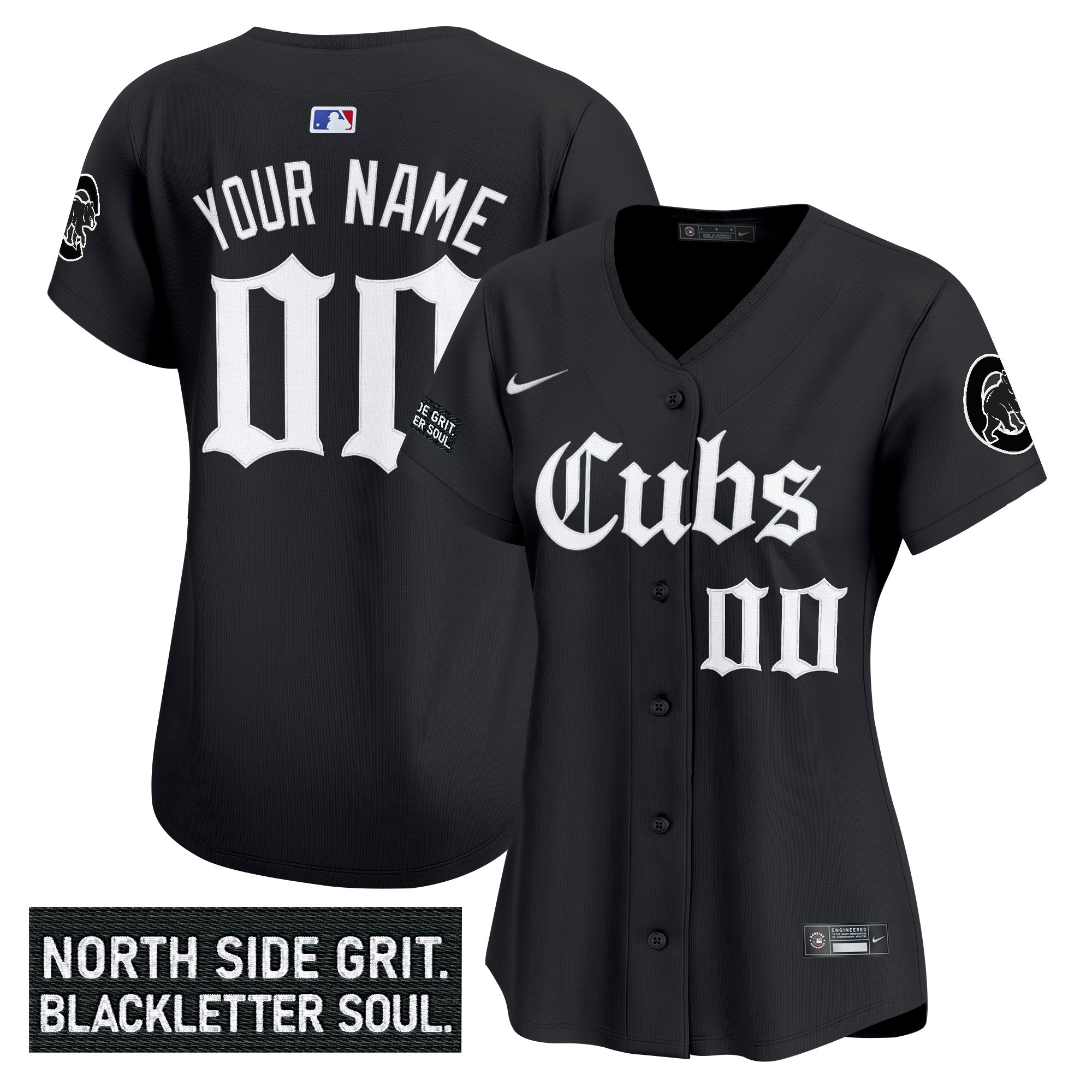 Chicago Cubs 'Gothic North Side Edition' Vapor Premier Limited Custom Jersey - All Stitched