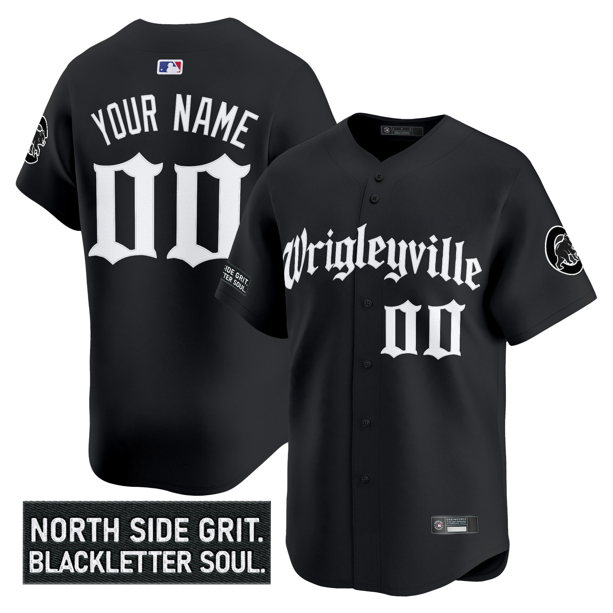 Chicago Cubs 'Gothic North Side Edition' Vapor Premier Limited Custom Jersey V2 - All Stitched