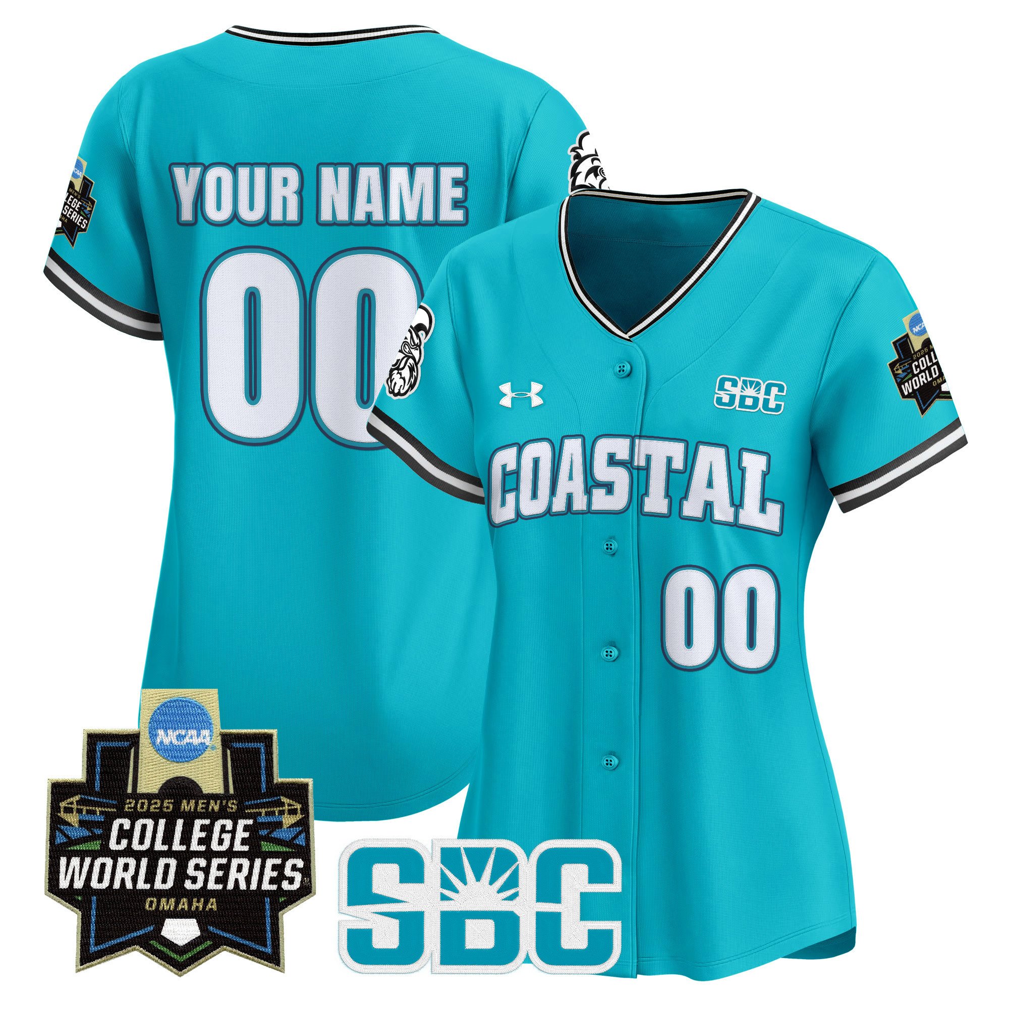 Coastal Carolina Chanticleers 2025 World Series Vapor Premier Limited Custom Jersey - All Stitched