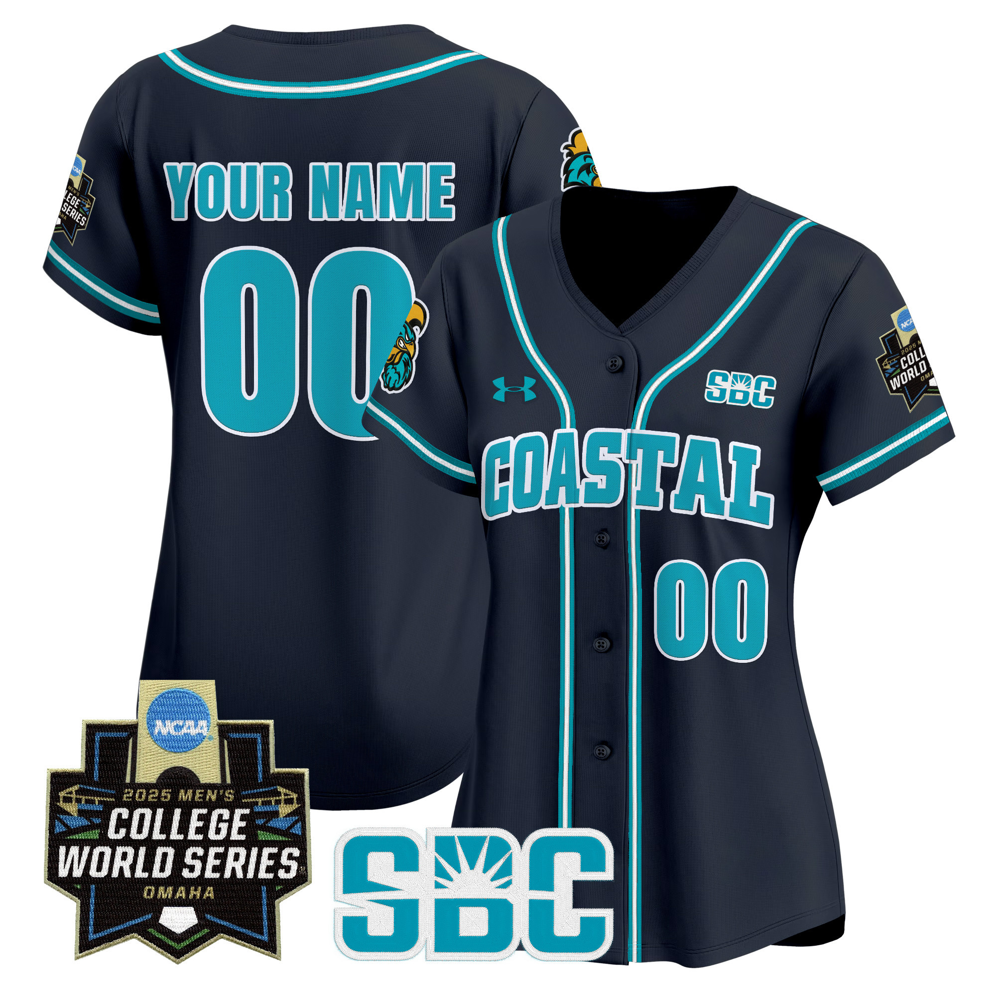 Coastal Carolina Chanticleers 2025 World Series Vapor Premier Limited Custom Jersey - All Stitched
