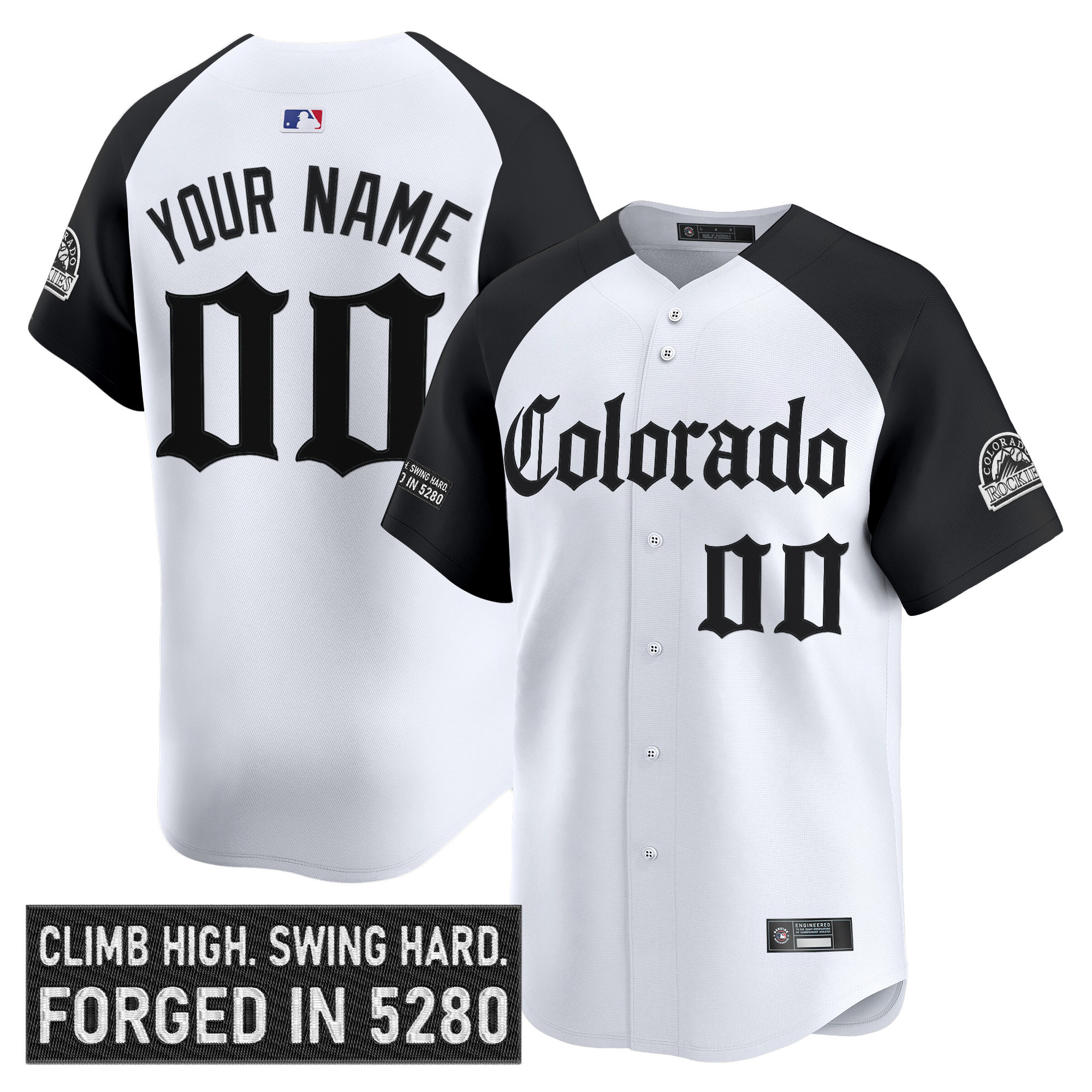 Colorado Rockies 'Gothic Mile High Shadows Edition' Vapor Premier Limited Custom Jersey - All Stitched