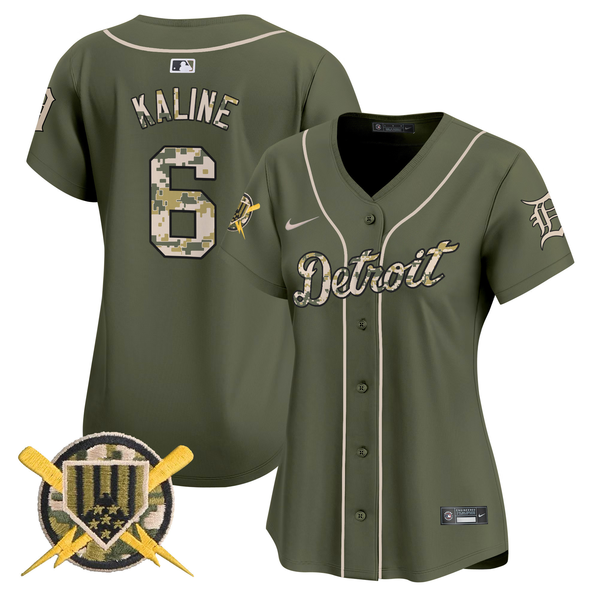 Detroit Tigers Armed Forces Day Vapor Premier Limited Jersey - All Stitched