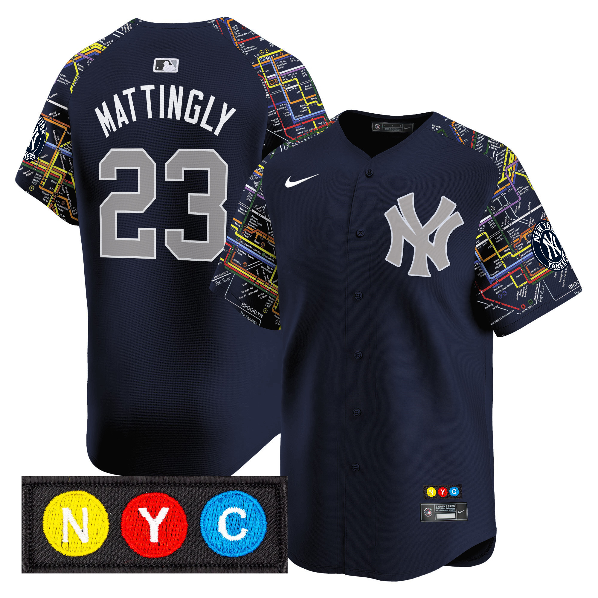Don Mattingly New York Yankees Subway Style Vapor Premier Limited Jersey - Stitched