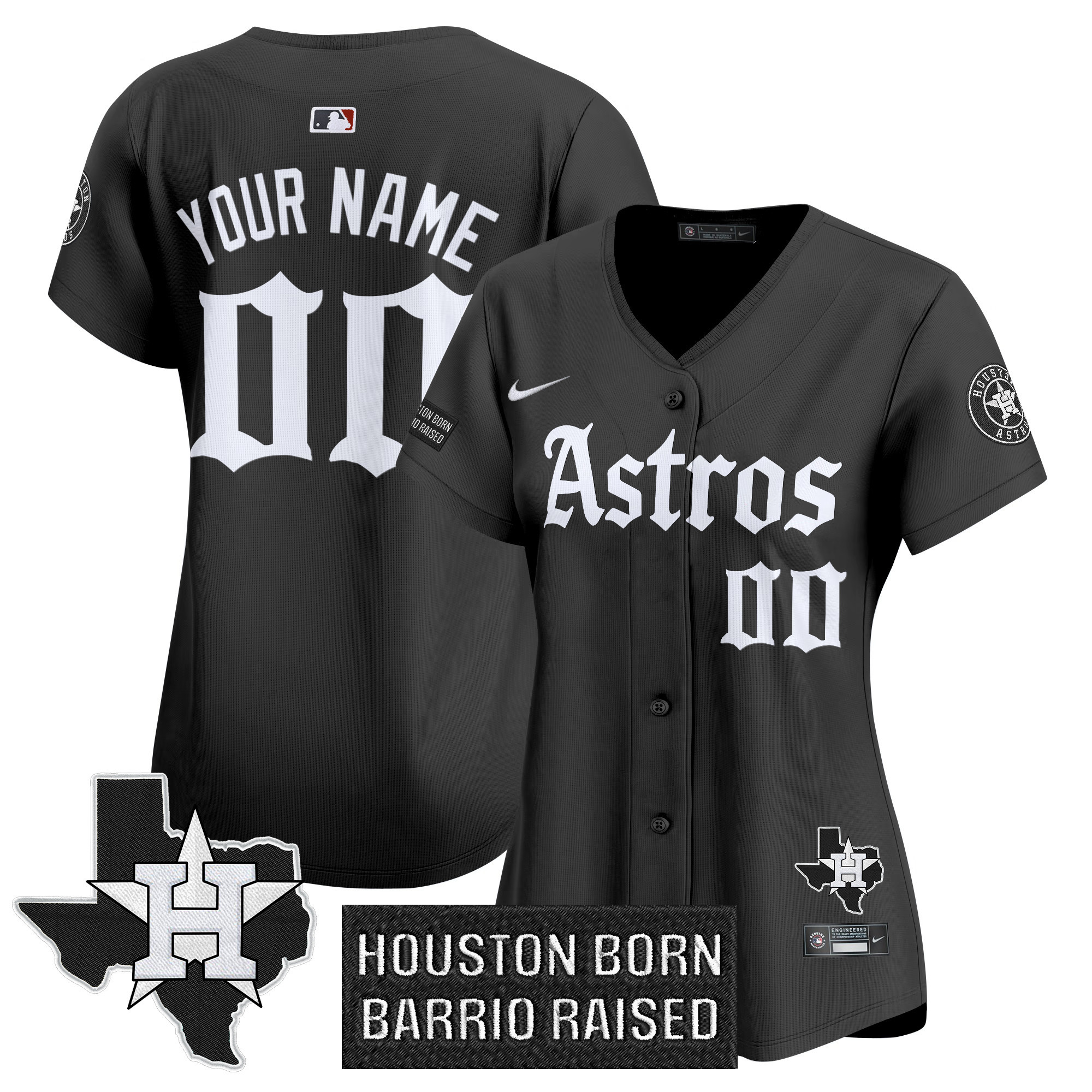 Houston Astros 'Gothic Edition' Vapor Premier Limited Custom Jersey - All Stitched