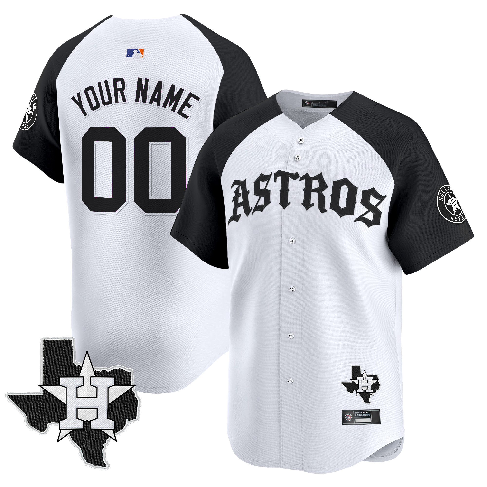 Houston Astros 'Old English Edition' Vapor Premier Limited Custom Jersey - All Stitched