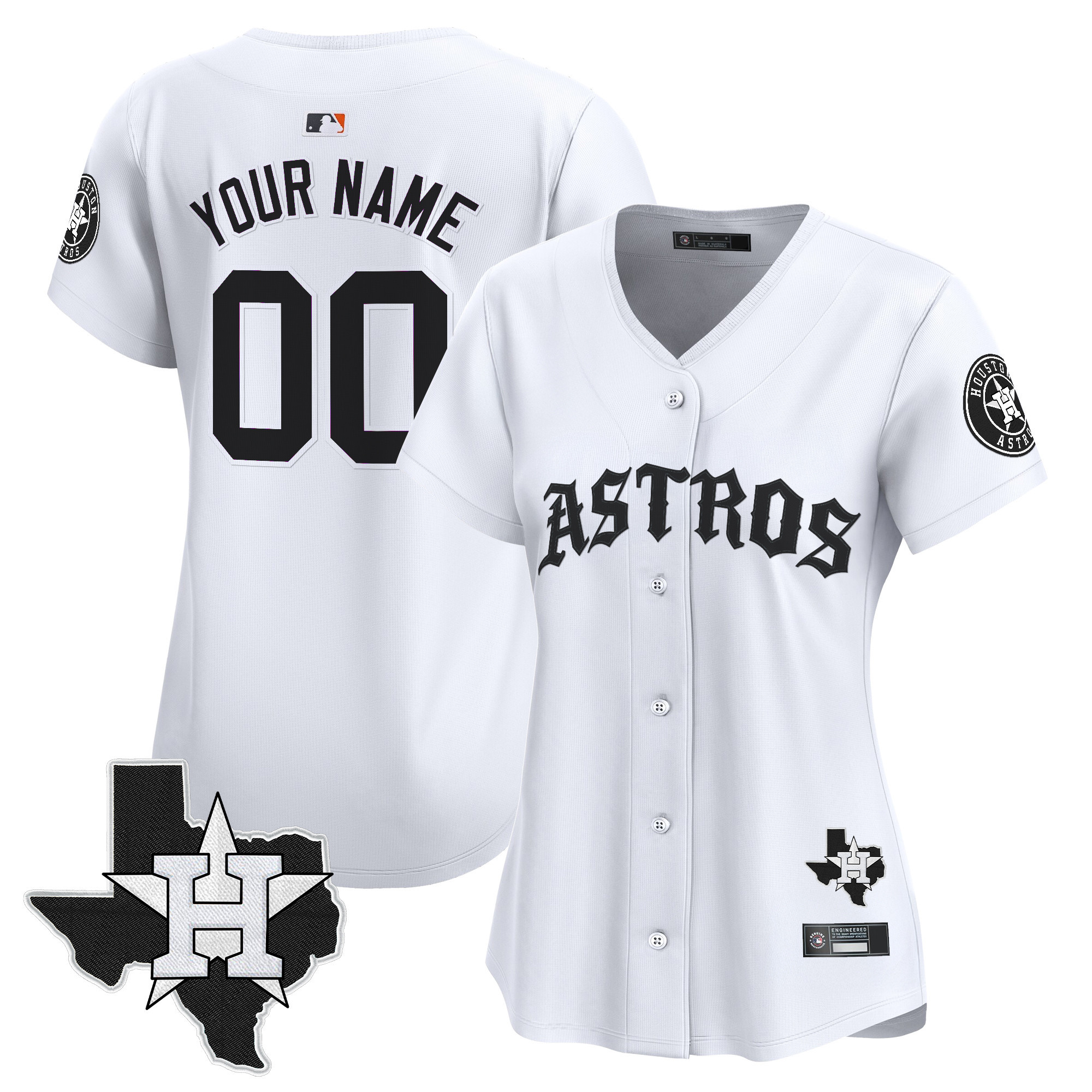 Houston Astros 'Old English Edition' Vapor Premier Limited Custom Jersey - All Stitched